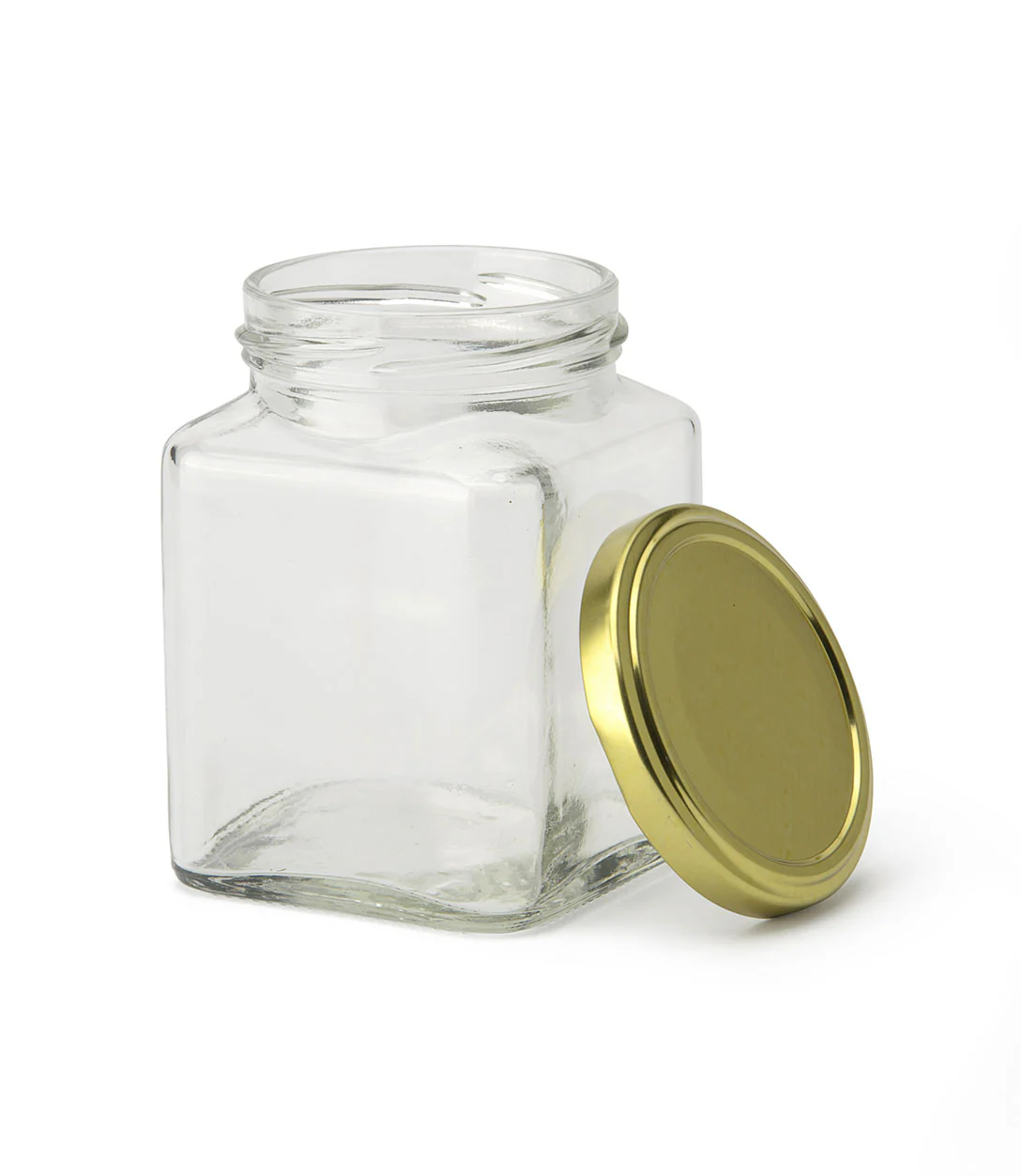 Glass Jars with Gold Metal Lids (5.5cm x 7.5cm) - Image 3