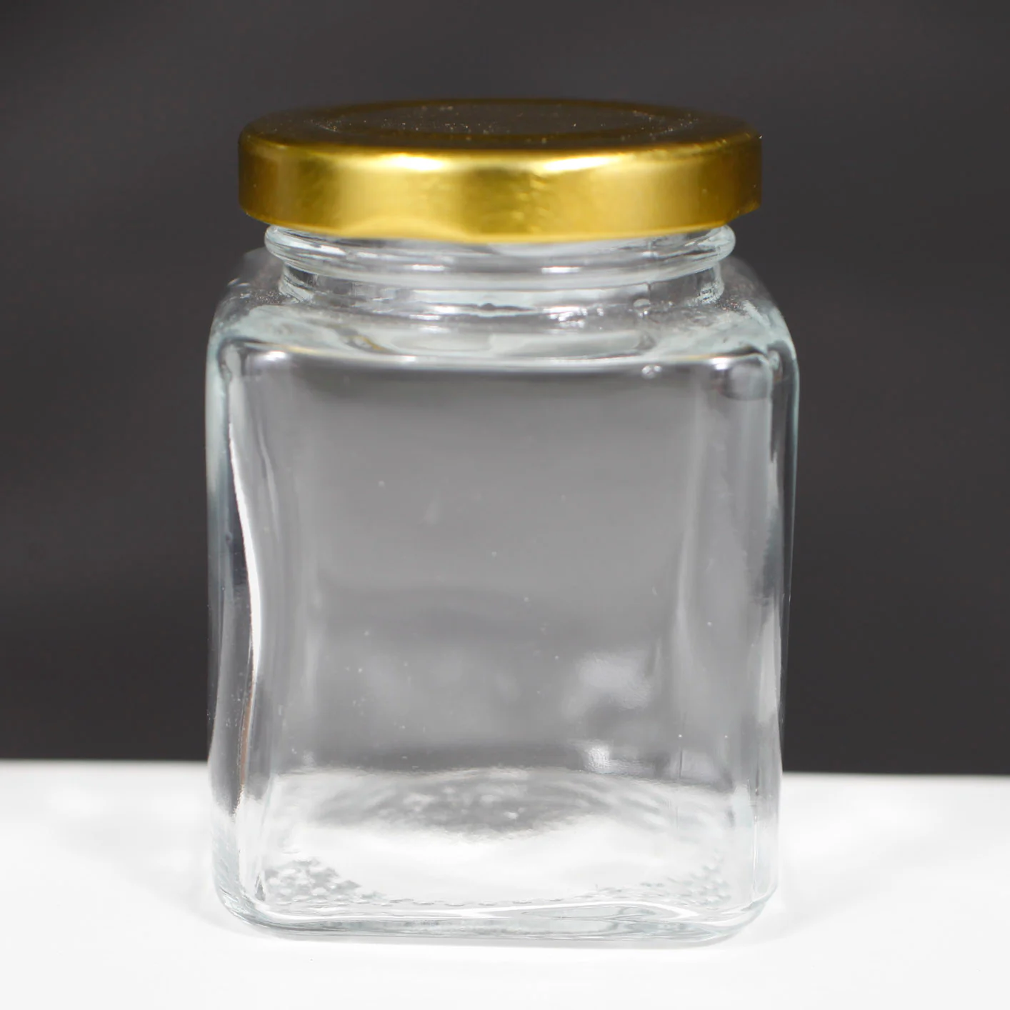 Glass Jars with Gold Metal Lids (5.5cm x 7.5cm) - Image 4