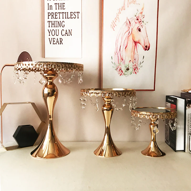 CLEARANCE Cake Stand Set - Vintage Bead - Rose Gold (3pc) - Image 4