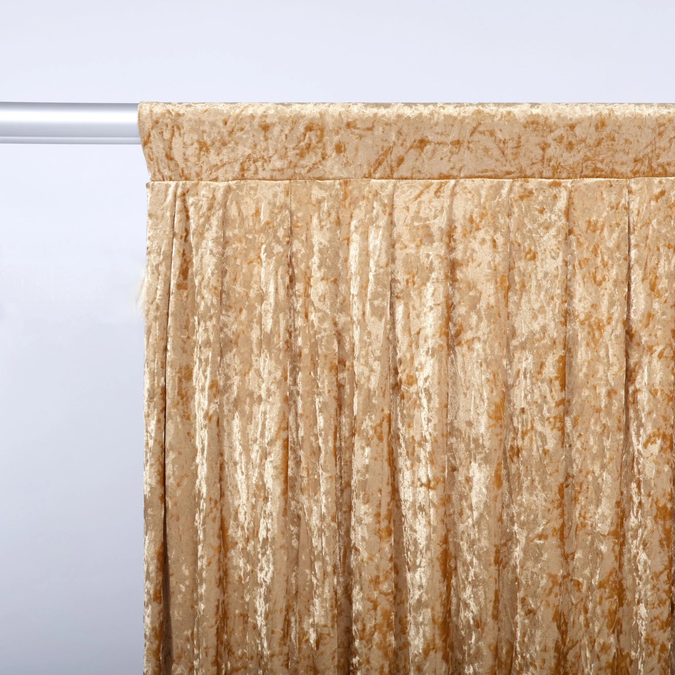 Velvet Backdrop Curtain - Gold (3x3m) - Image 3