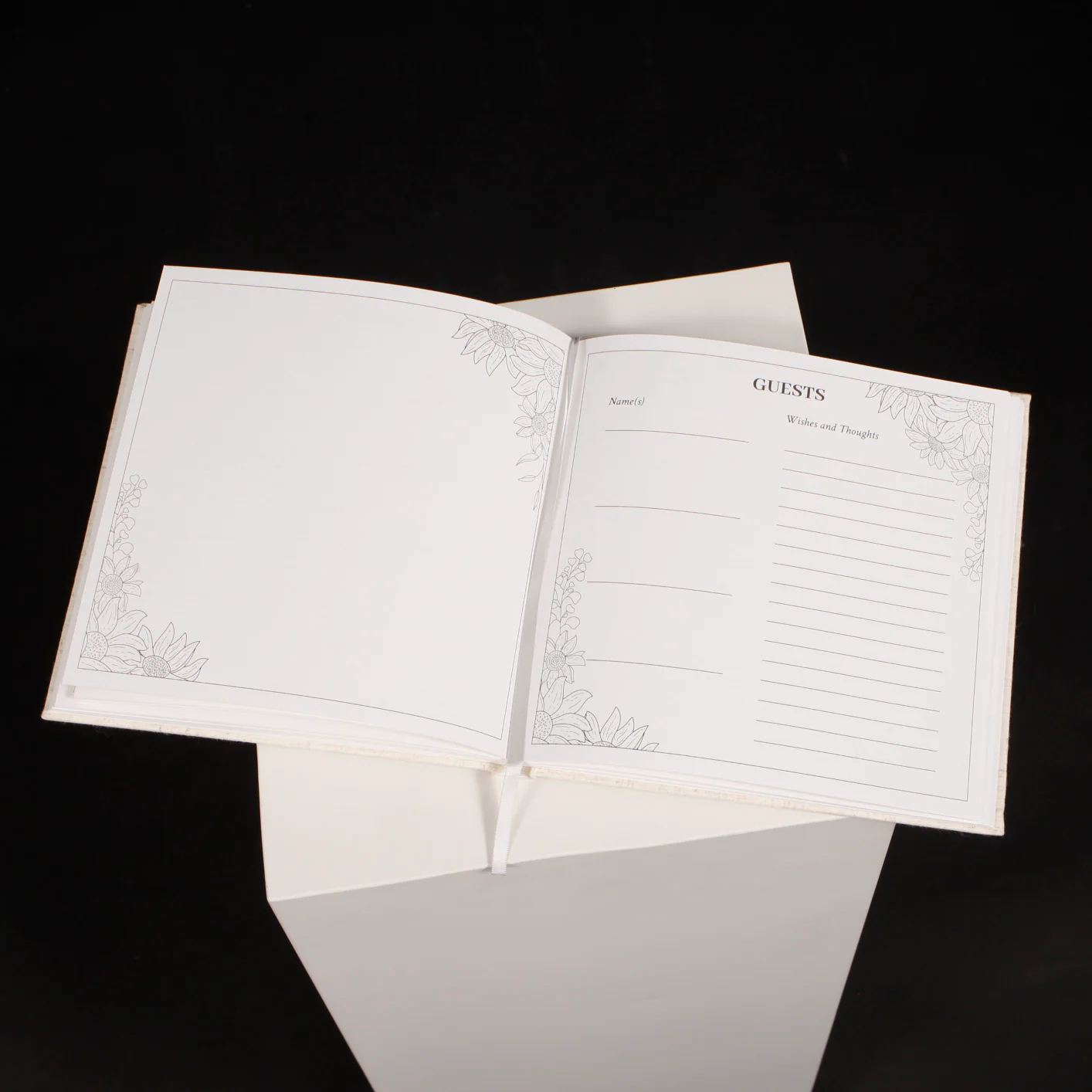 Guest Book Kit - Metallic Gold Font On Ivory Cover - Image 2