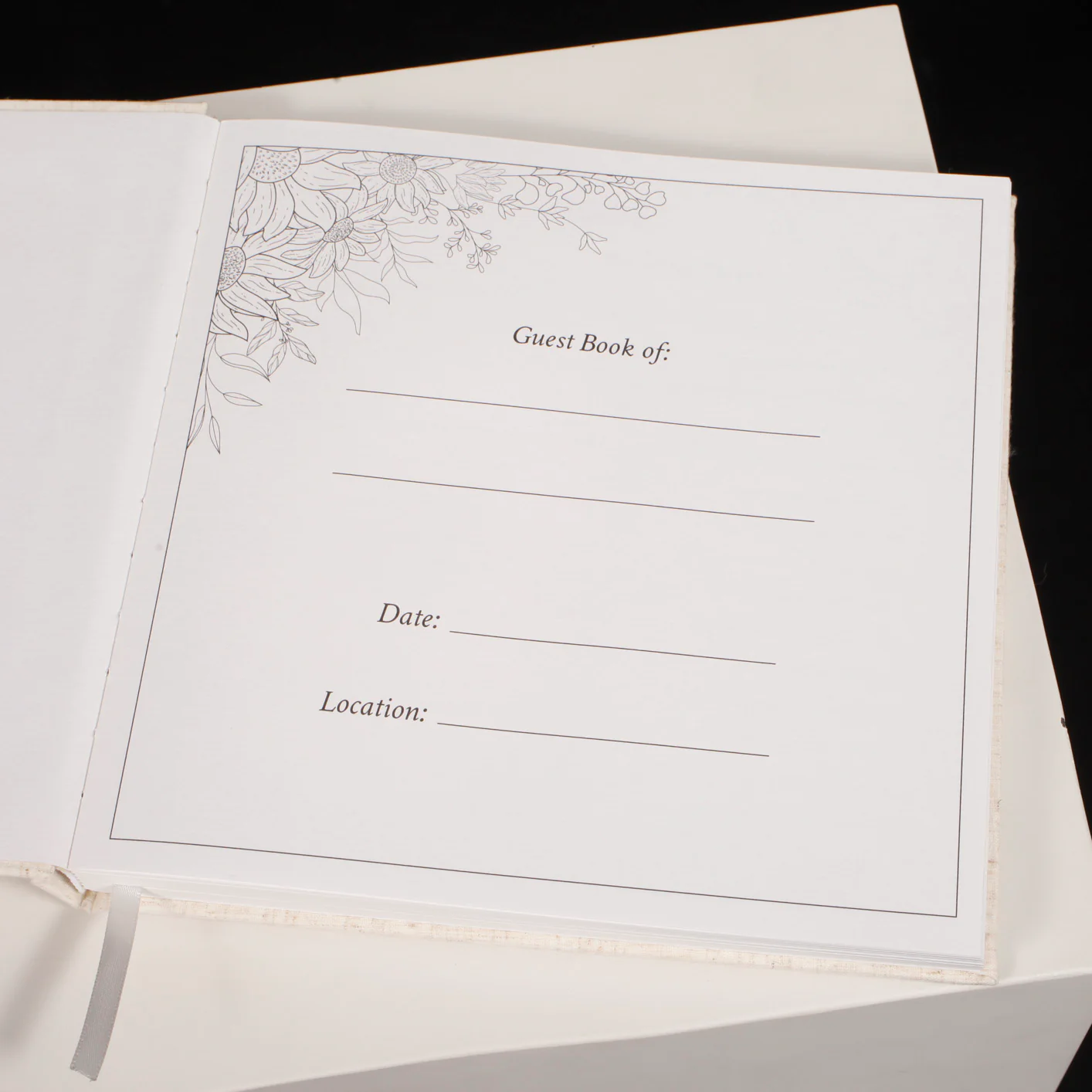 Guest Book Kit - Metallic Gold Font On Ivory Cover - Image 4