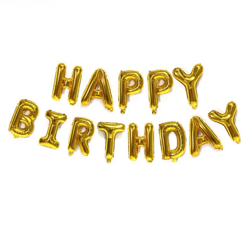 CLEARANCE Happy Birthday Balloon Garland - Metallic Gold