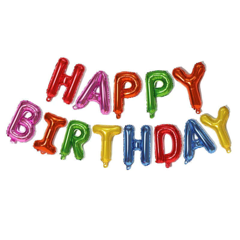 CLEARANCE Happy Birthday Balloon Garland - Rainbow