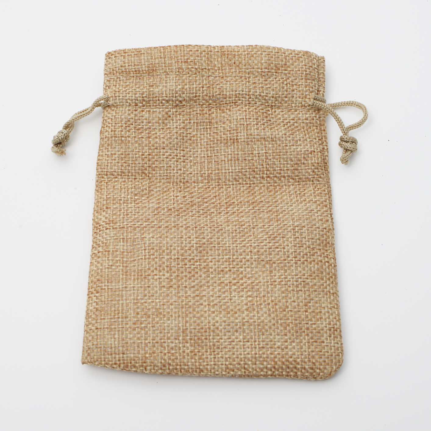 CLEARANCE Hessian Gift / Favour Bag - Gold - Image 2