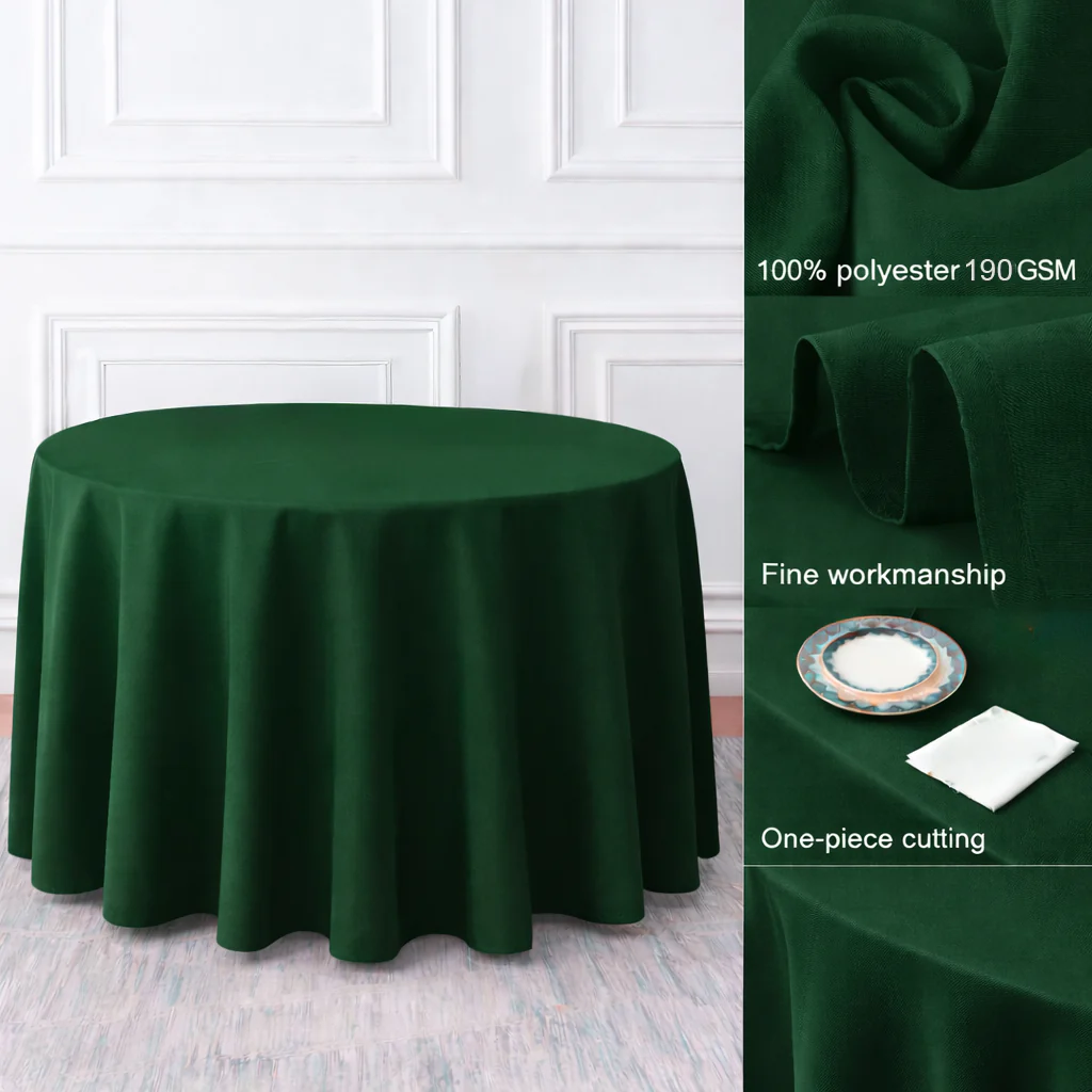 Round Tablecloth - Hunter Green (300cm) - Image 2
