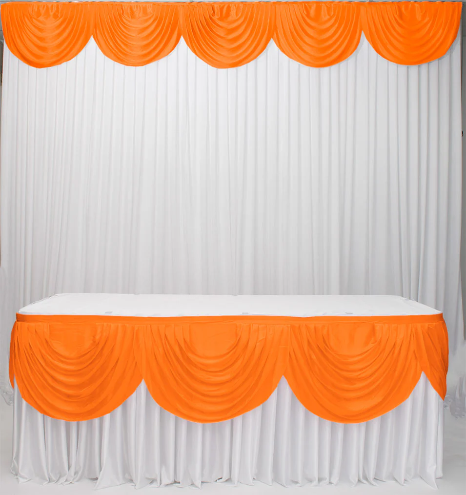 CLEARANCE Ice Silk Satin Swag  - Orange (3m)
