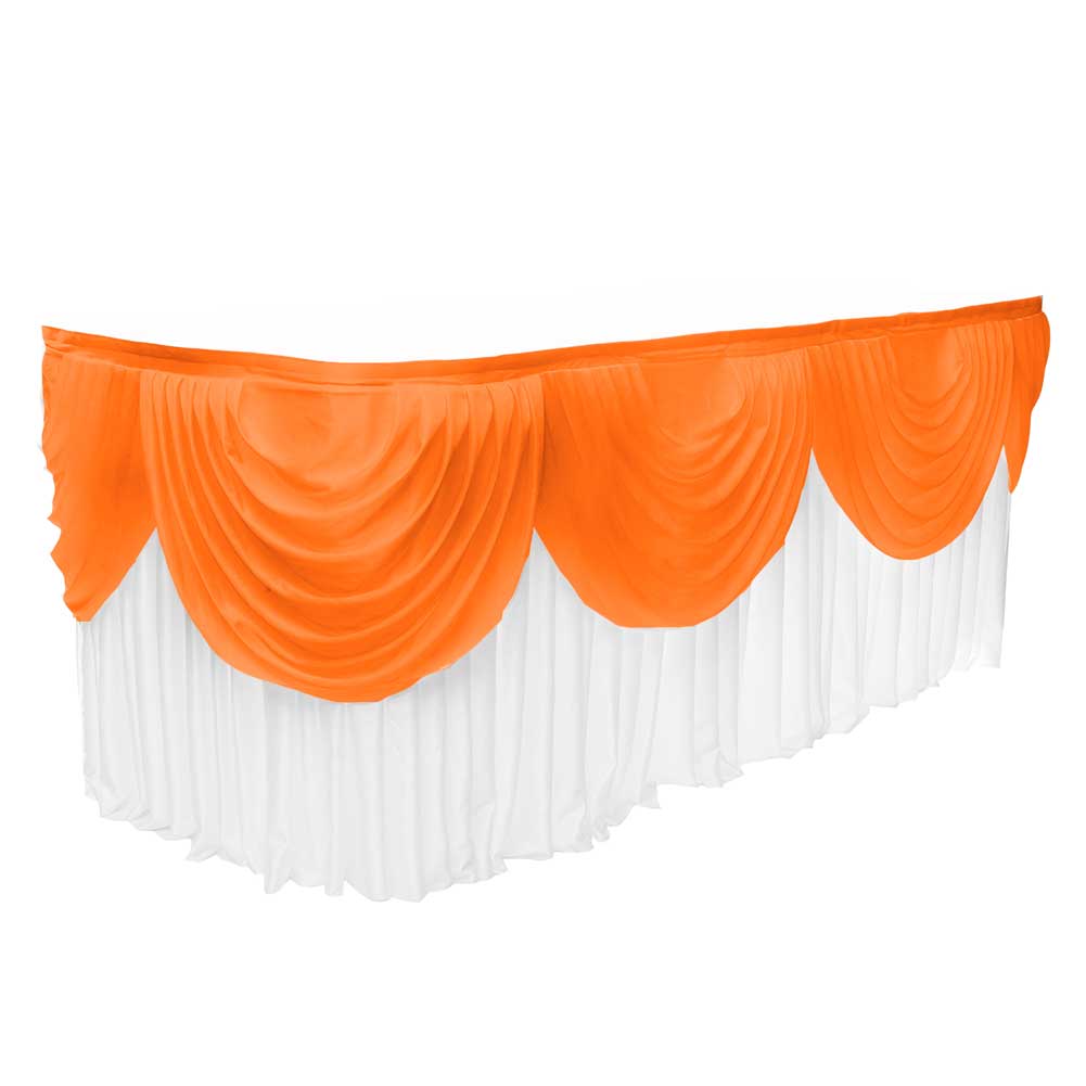 CLEARANCE Ice Silk Satin Swag  - Orange (3m) - Image 2