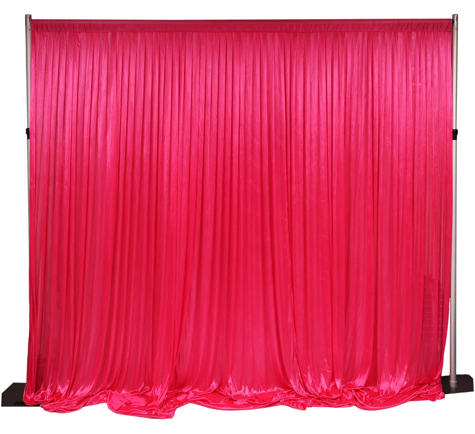CLEARANCE Ice Silk Satin Backdrops - No Swag - Hot Pink (3x3m)