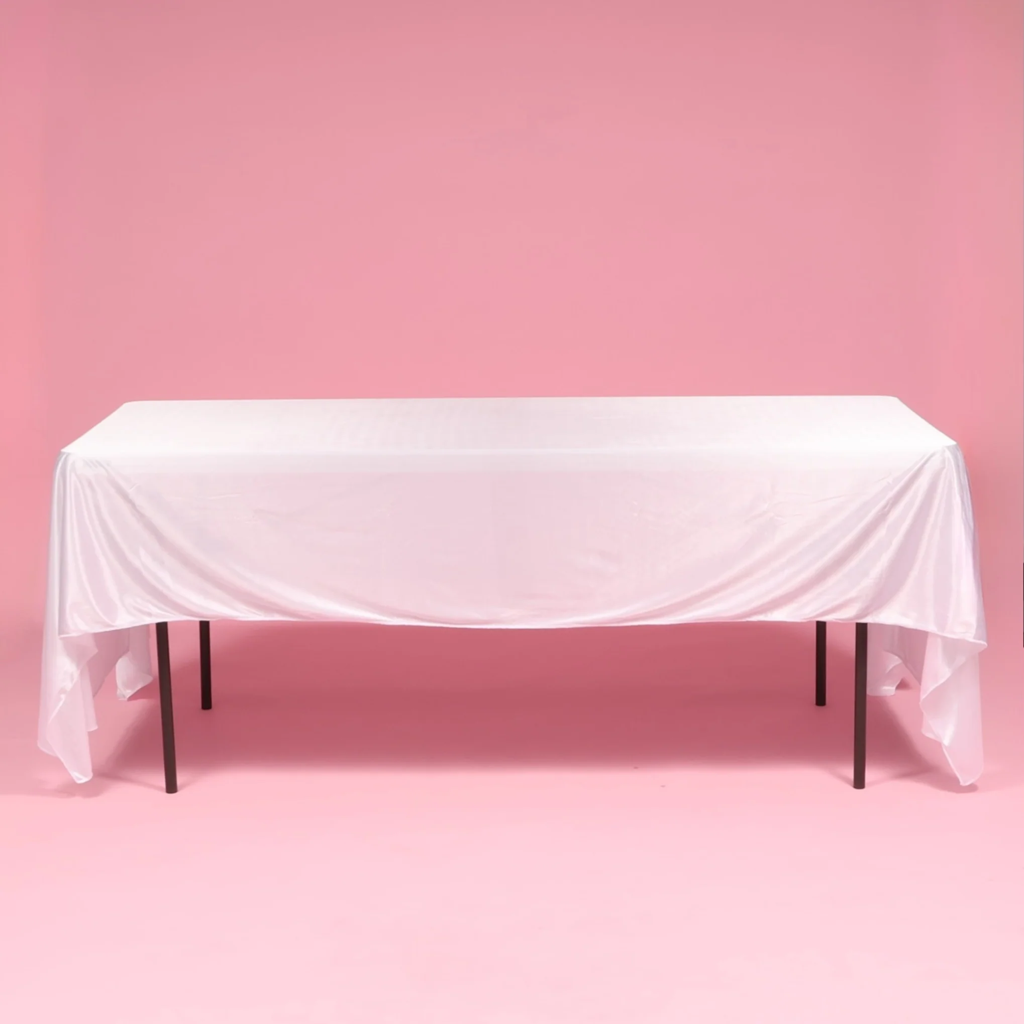 Ice Silk Satin Draping Tablecloth – White (1.5x3m) - Image 8