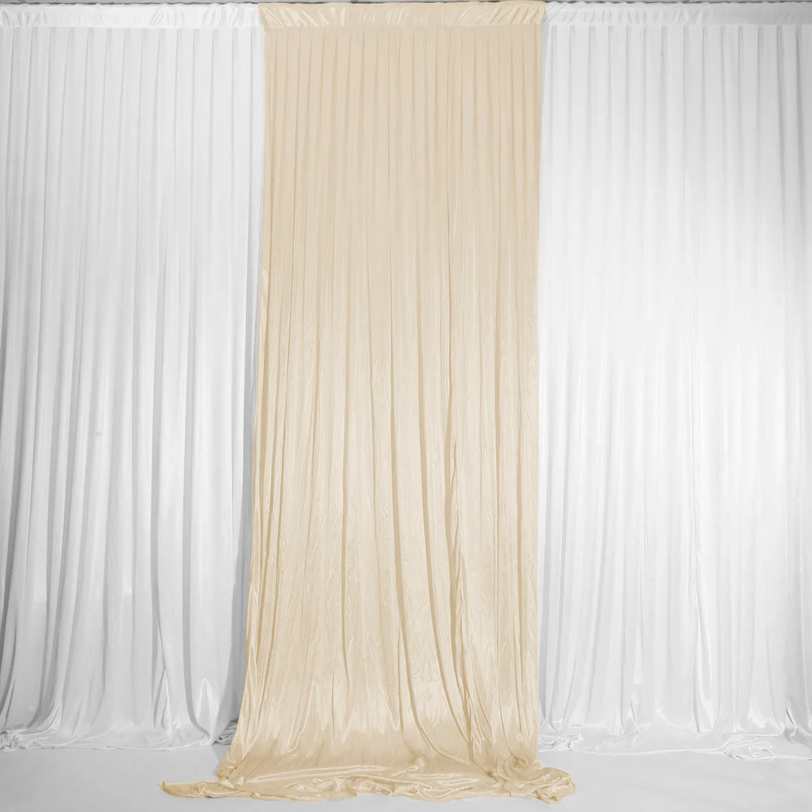 Ice Silk Satin Convertible Backdrop Panel - Ivory (1x3m)