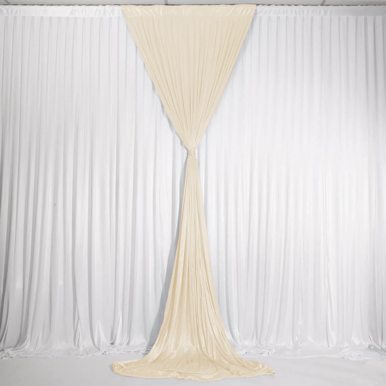 Ice Silk Satin Convertible Backdrop Panel - Ivory (1x3m) - Image 2