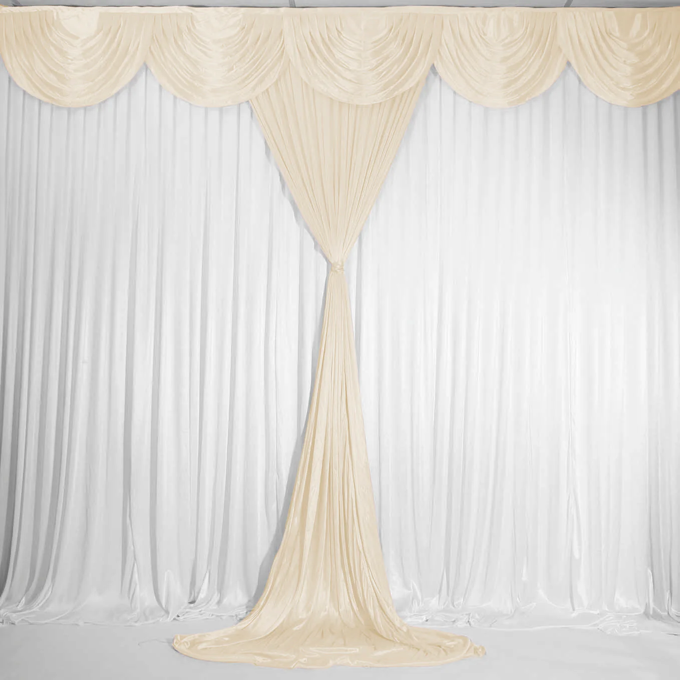 Ice Silk Satin Convertible Backdrop Panel - Ivory (1x3m) - Image 3