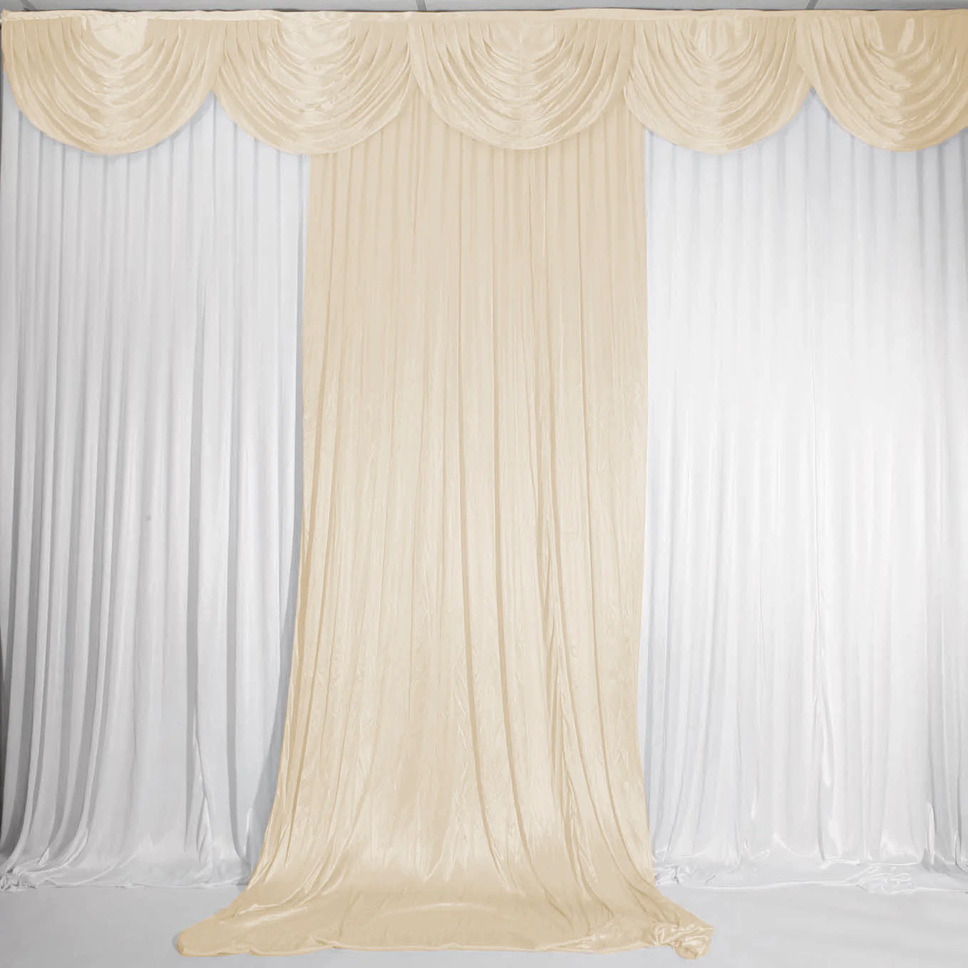 Ice Silk Satin Convertible Backdrop Panel - Ivory (1x3m) - Image 4