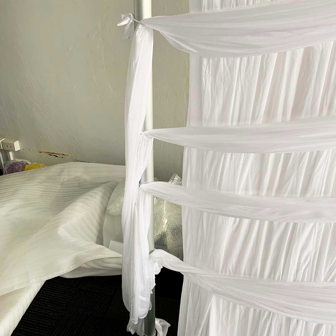 Ice Silk Satin Cross Drape Backdrop - Ivory (3x3m) - Image 2