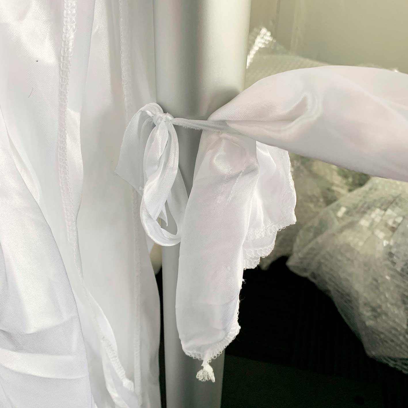 Ice Silk Satin Cross Drape Backdrop - Ivory (3x3m) - Image 3