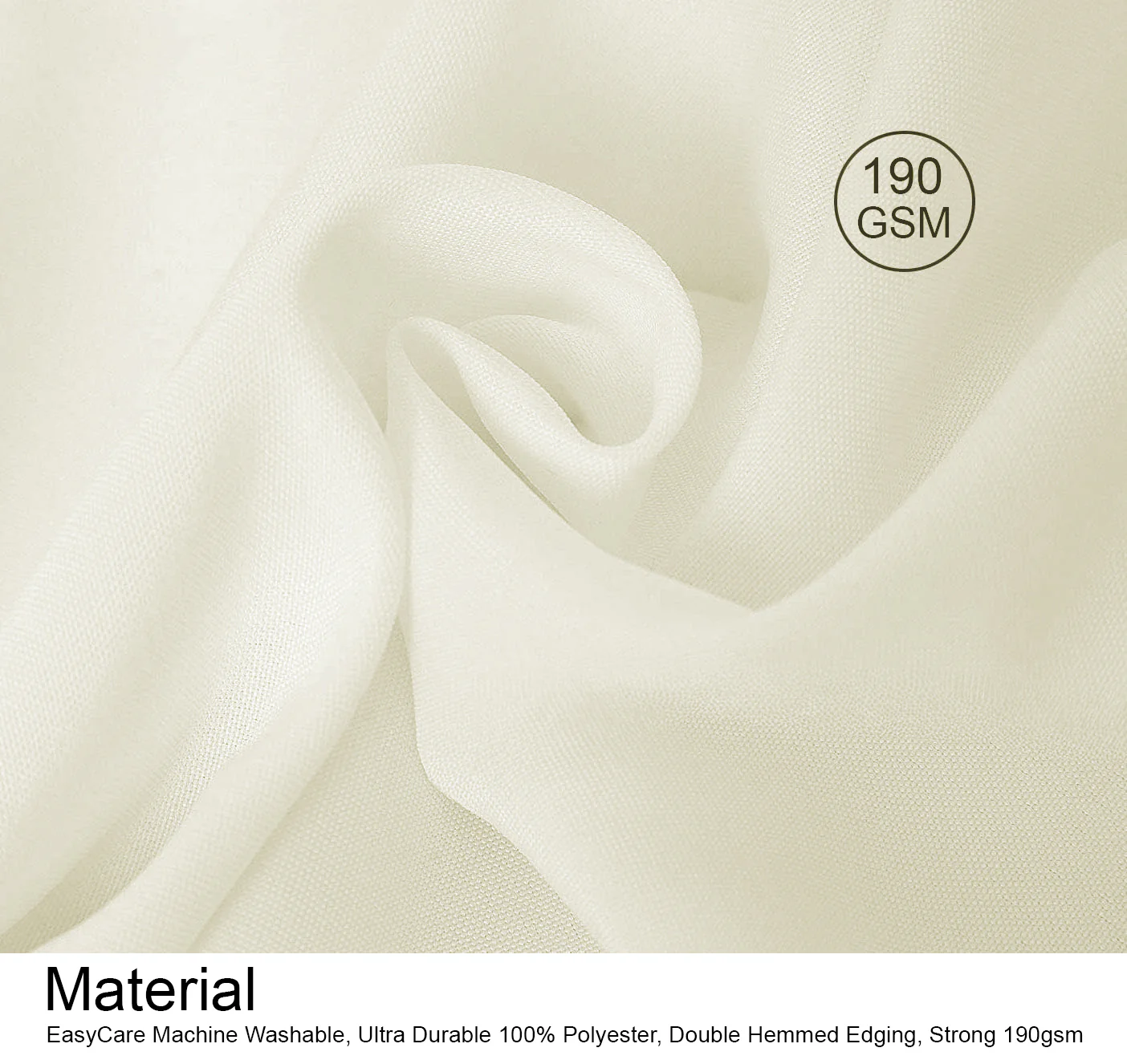 Rectangle Tablecloth - Ivory (153x320cm) - Image 3