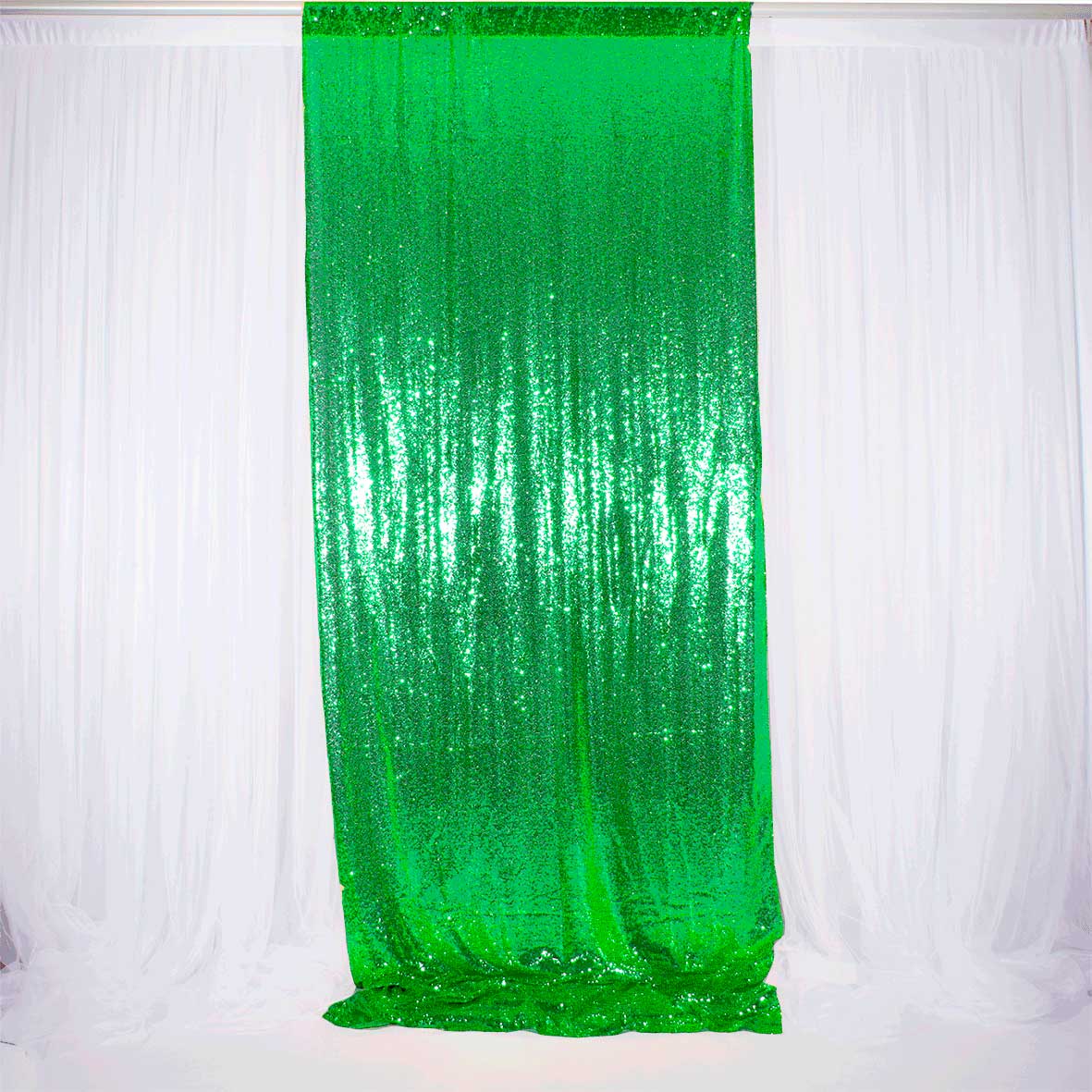 Sequin Backdrop Panel / Curtain- Dark Green (1.25x3m)