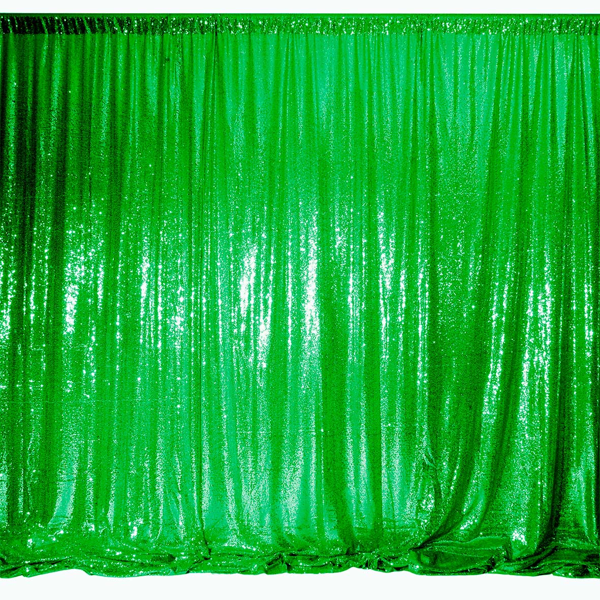 Sequin Backdrop Panel / Curtain- Dark Green (1.25x3m) - Image 2