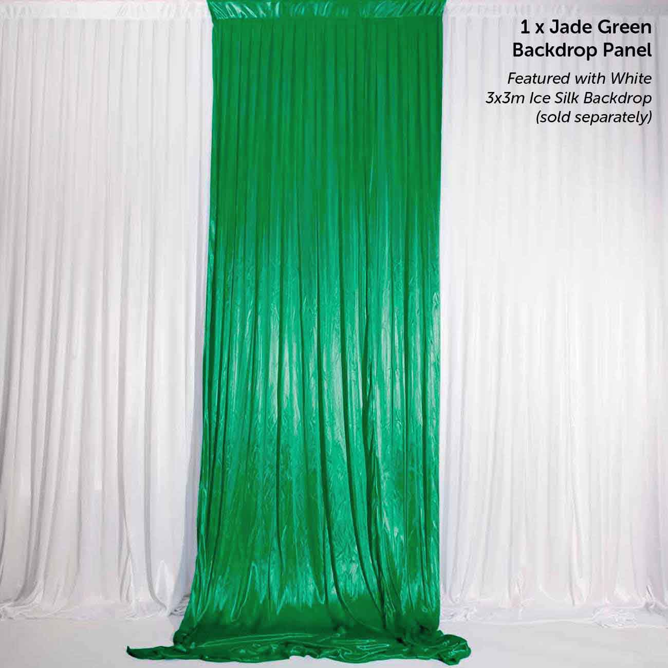Ice Silk Satin Convertible Backdrop Panel - Dark Green (1x3m) - Image 4