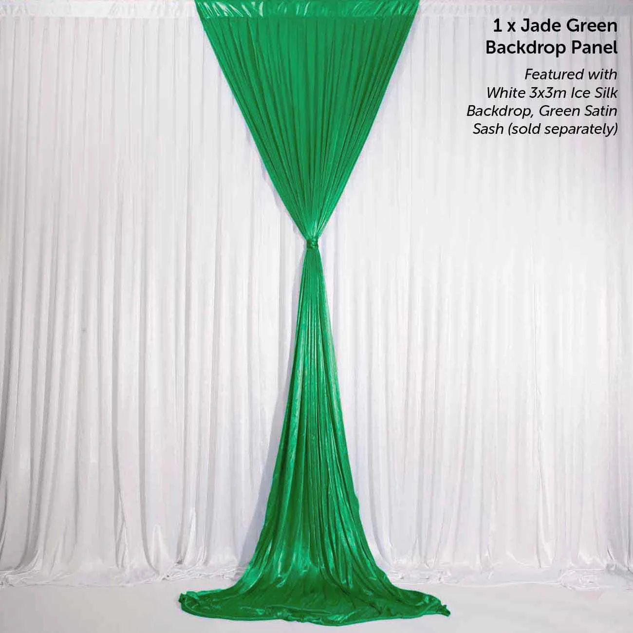 Ice Silk Satin Convertible Backdrop Panel - Dark Green (1x3m) - Image 5