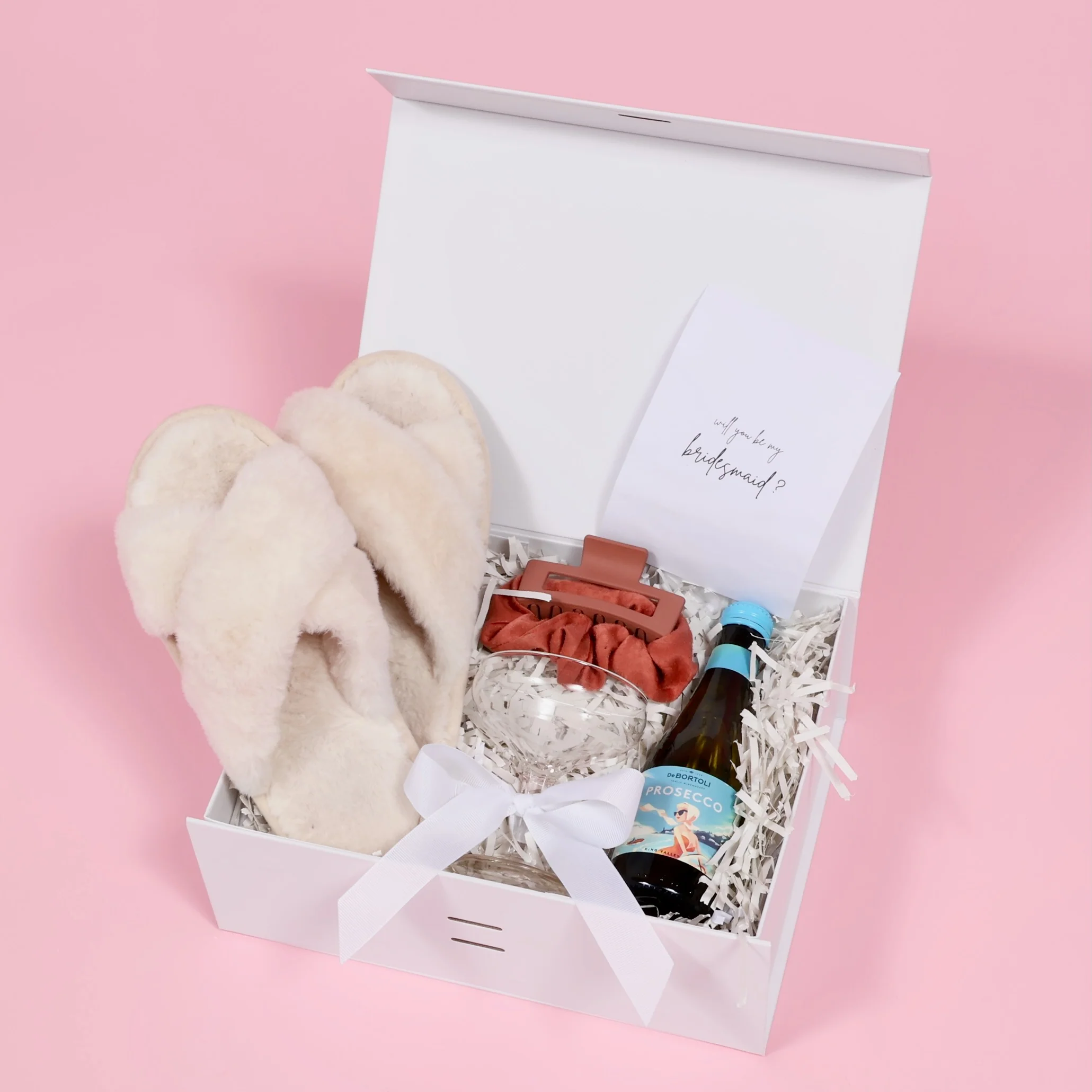 CLEARANCE Large Gift Box / Wedding Keepsake / Bridesmaid Proposal Box - White (29x22cm) - Image 2