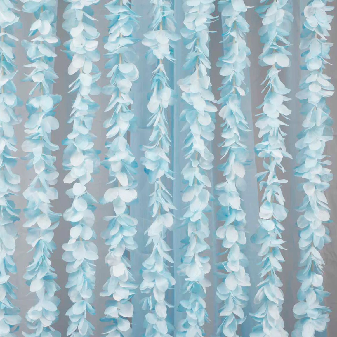 CLEARANCE Large Orchid Hanging Garland - Light Blue (2m)