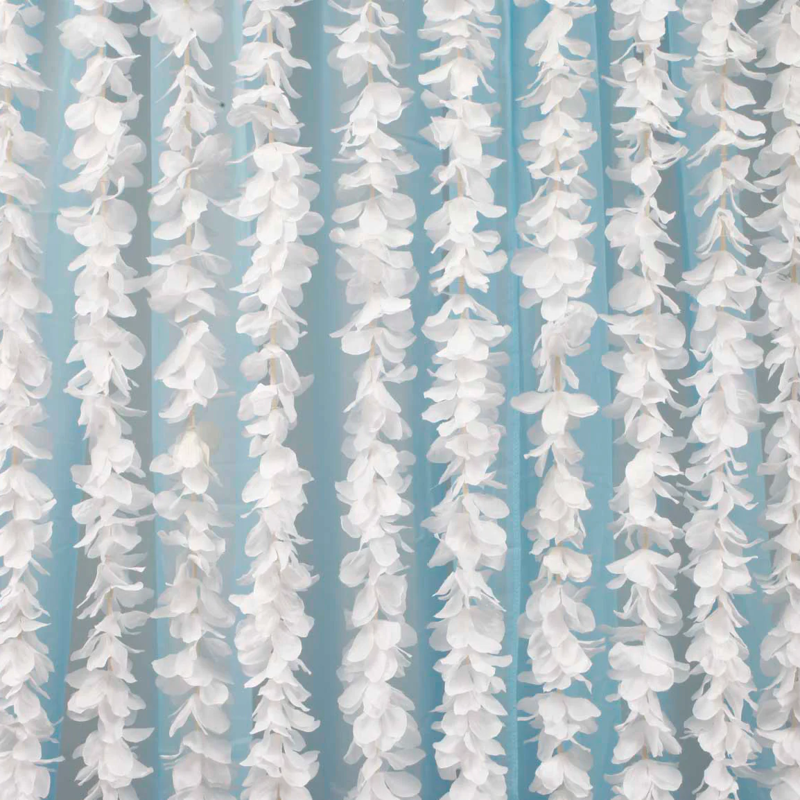 CLEARANCE Large Orchid Hanging Garland - White (2m)