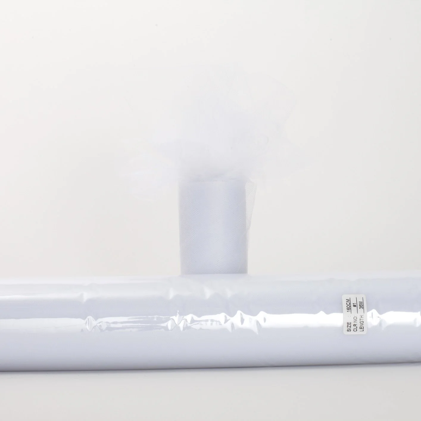 Large Soft Tulle Fabric Roll - White (1.6x36m) - Image 3