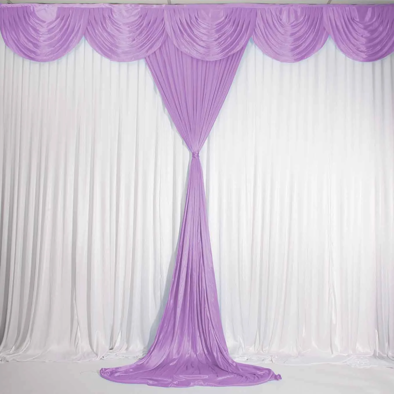 CLEARANCE Ice Silk Satin Convertible Backdrop Panel - Lavender (1x3m) - Image 3