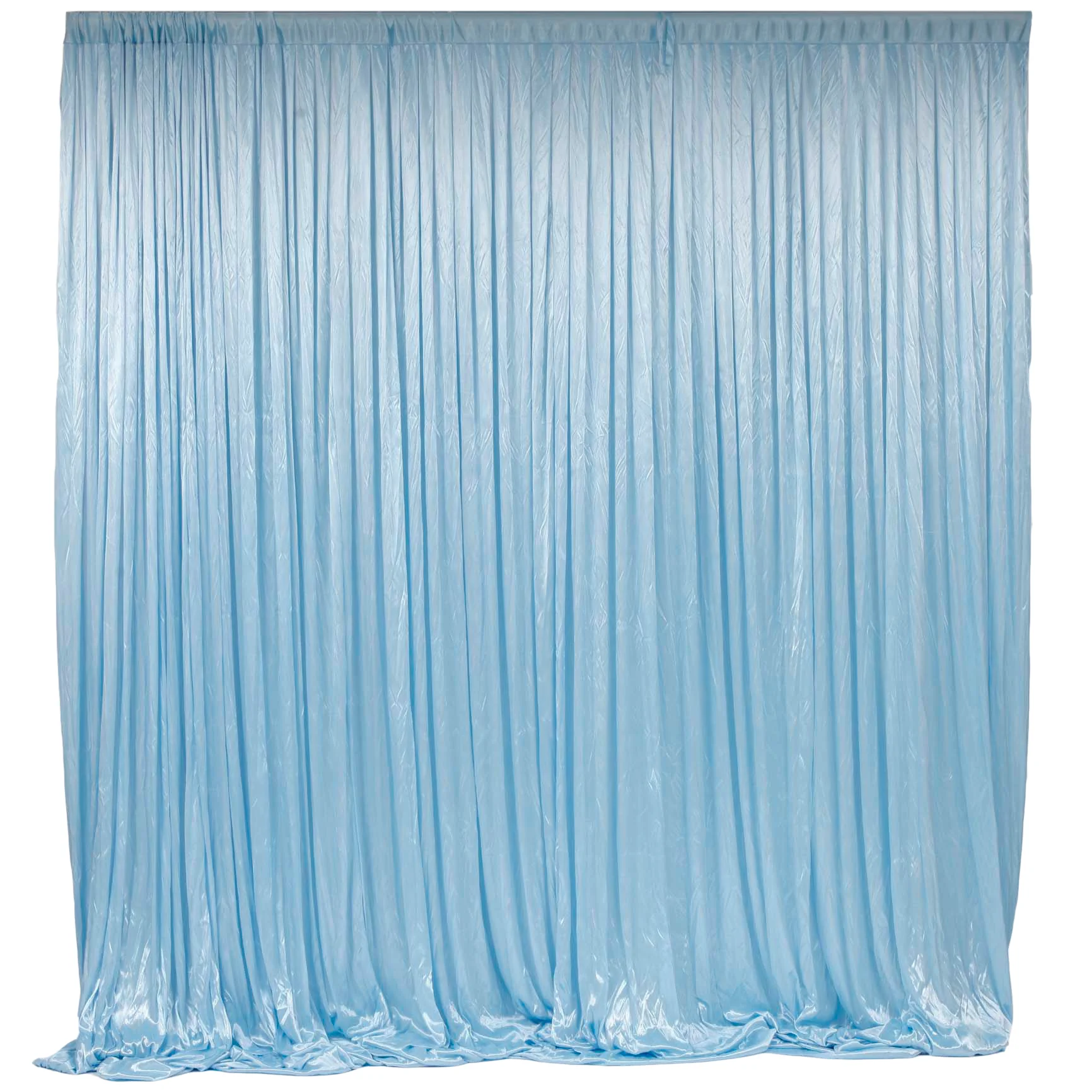 CLEARANCE Ice Silk Satin Backdrops - No Swag - Light Blue (3x3m)