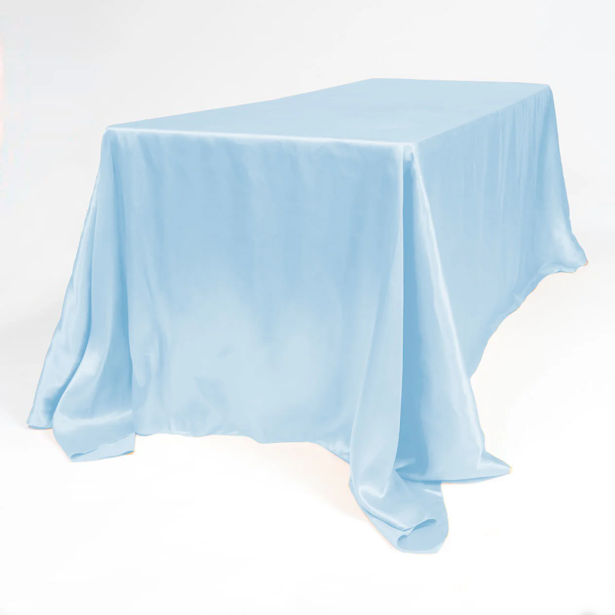 Satin Rectangle Tablecloth - Light Blue (220x330cm) - Image 3