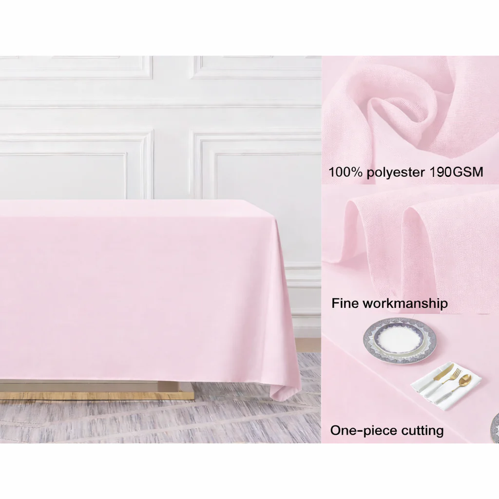 Rectangle Tablecloth - Light Pink(153x259cm) - Image 4