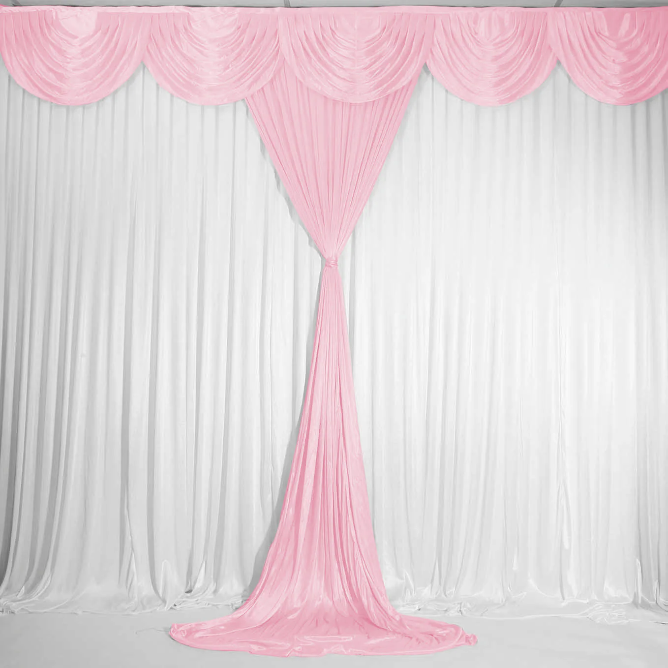 Ice Silk Satin Convertible Backdrop Panel - Light Pink (1x3m) - Image 3