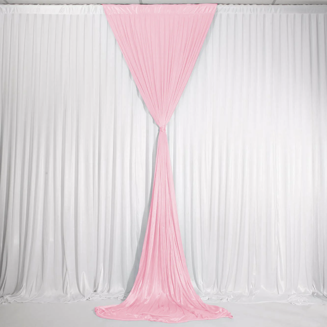 Ice Silk Satin Convertible Backdrop Panel - Light Pink (1x3m) - Image 4