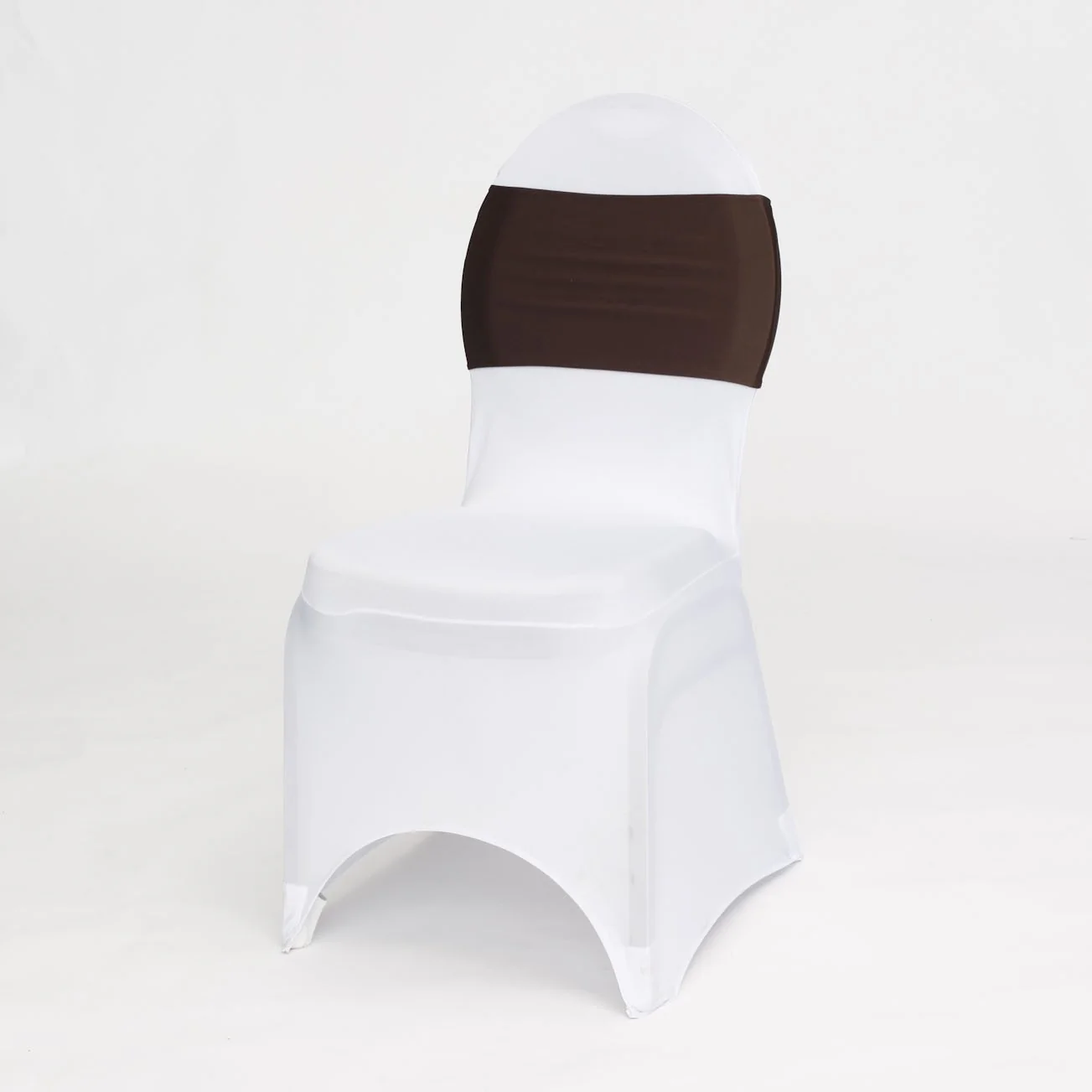 CLEARANCE Lycra Chair Bands Shimmer - Chocolate Brown - Image 4
