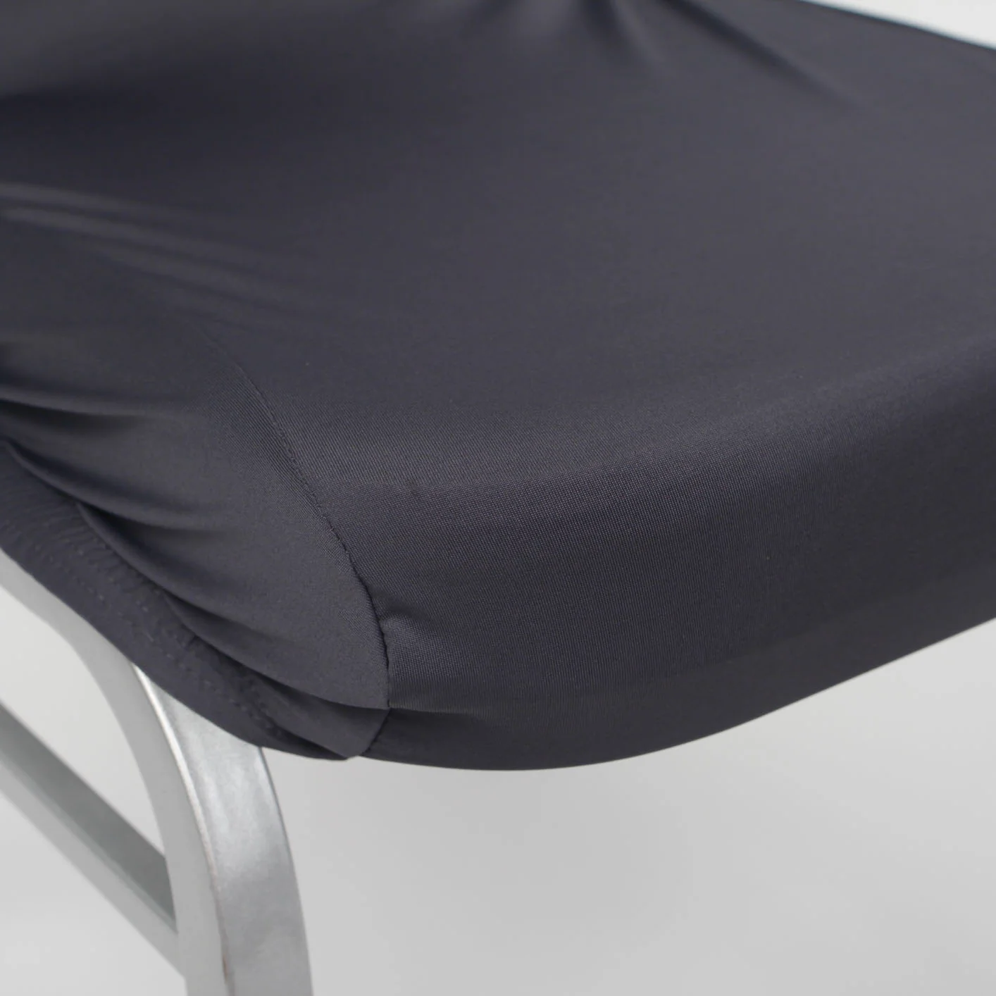 Lycra Dining Chair Covers (Toppers) - Dark Grey - Image 5