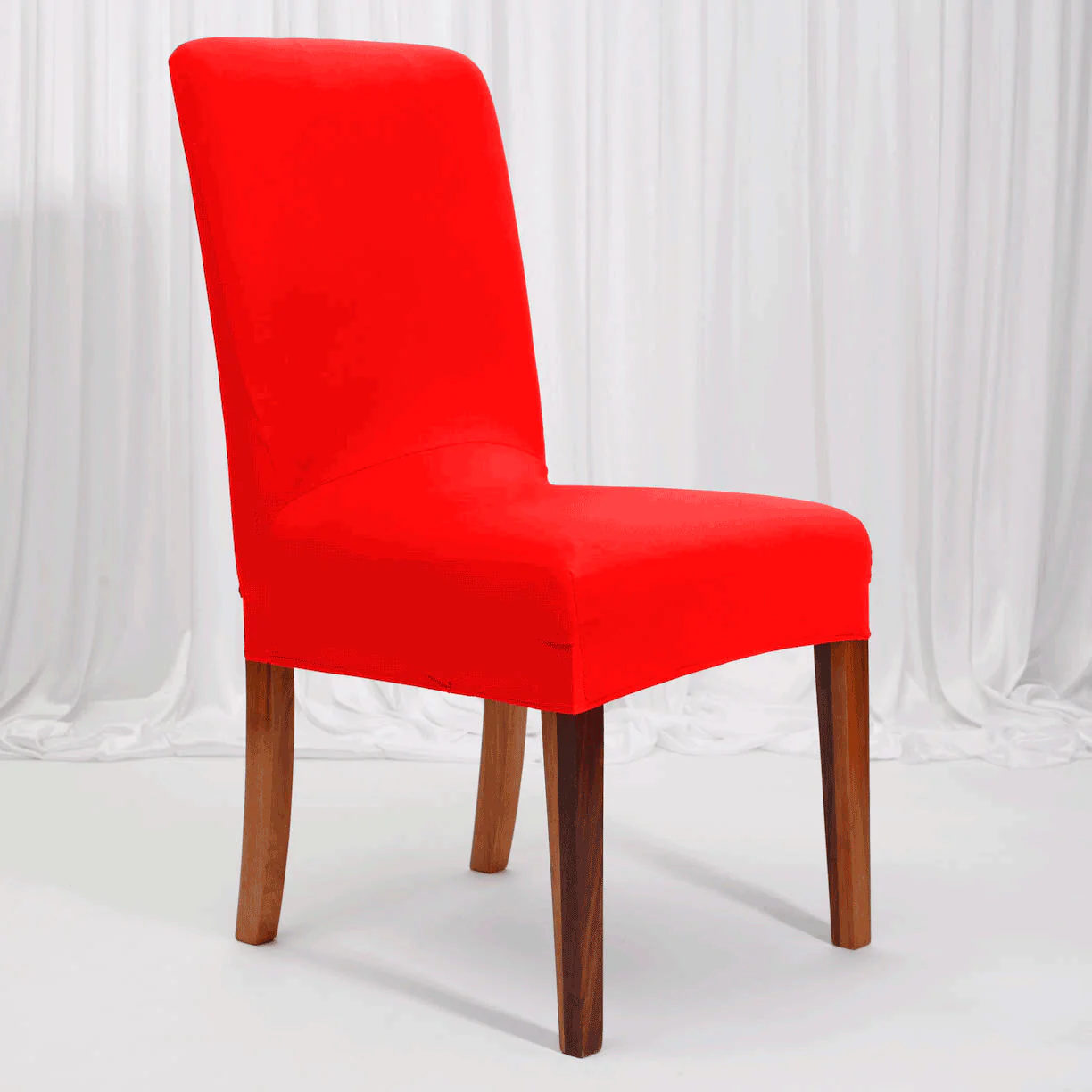 CLEARANCE Lycra Dining Chair Covers (Toppers) - Red