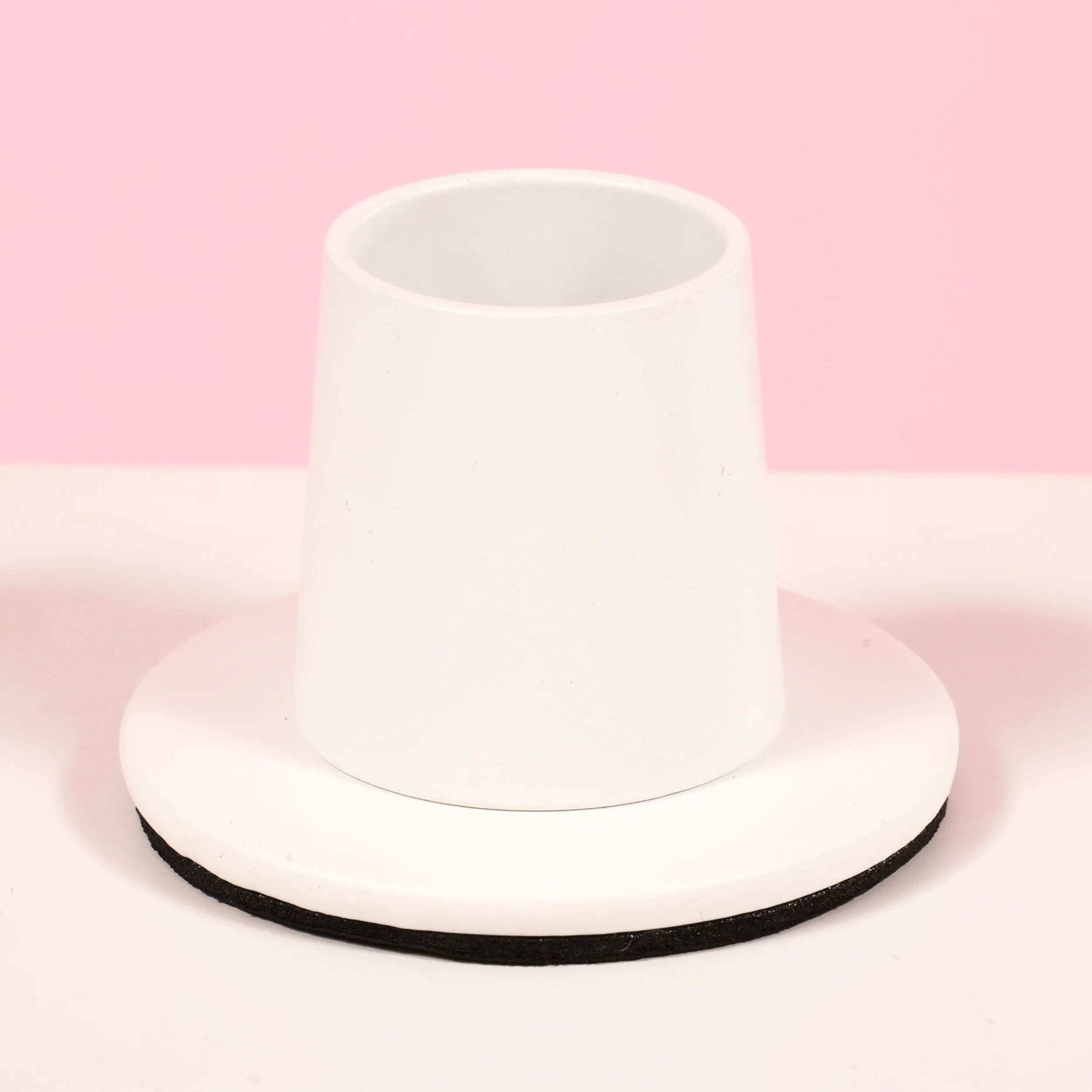 Metal Taper Candle Holder - Small - White