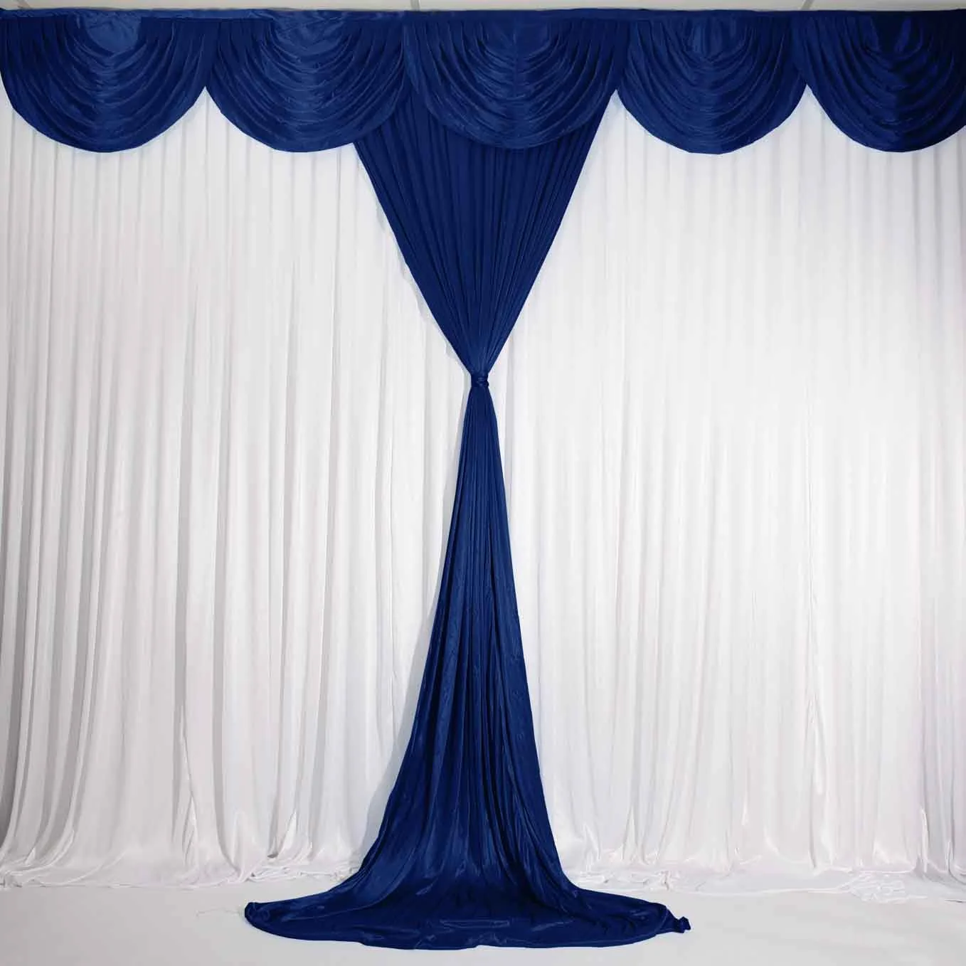 CLEARANCE Ice Silk Satin Convertible Backdrop Panel - Navy (1x3m) - Image 3