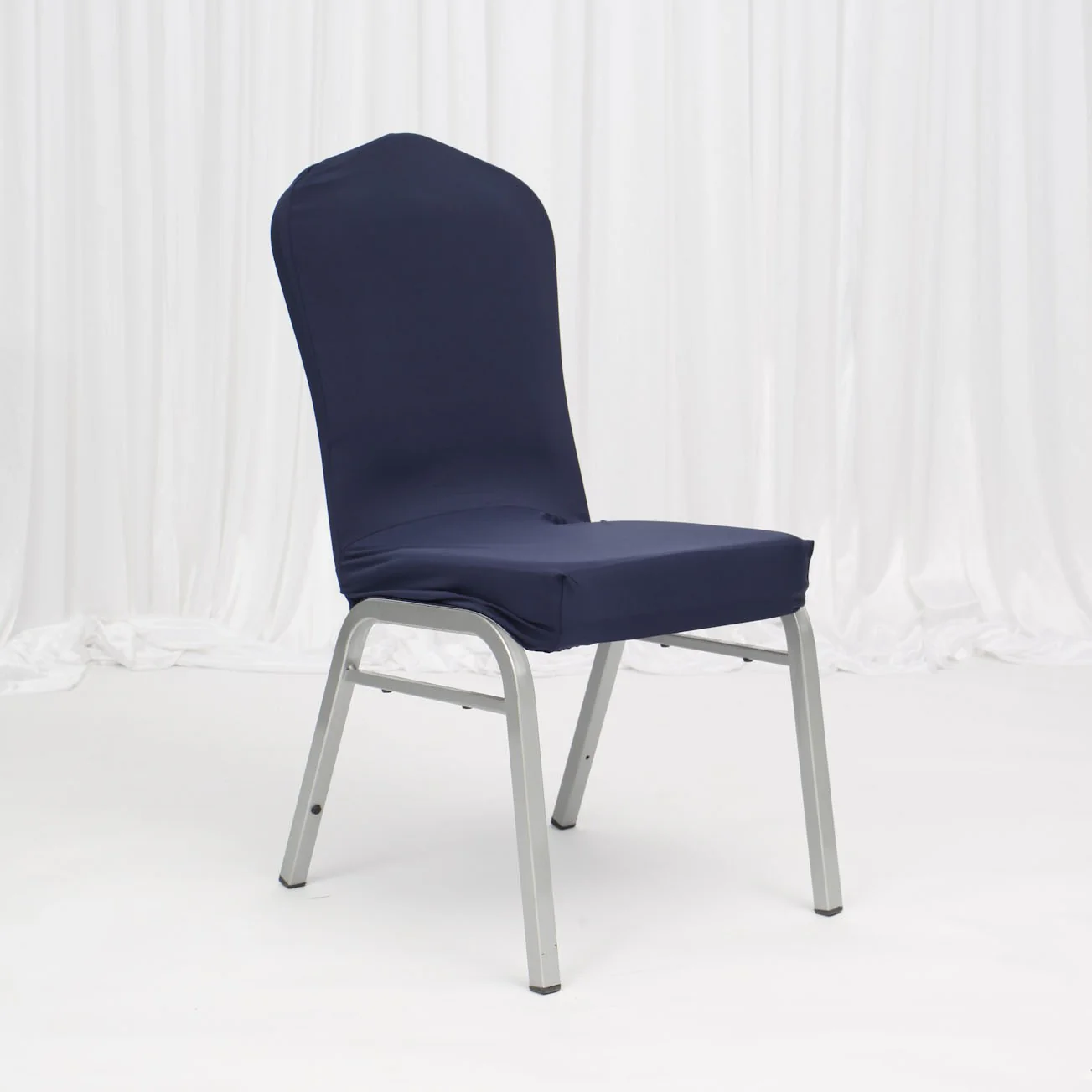 Lycra Dining Chair Covers (Toppers) - Navy - Image 2