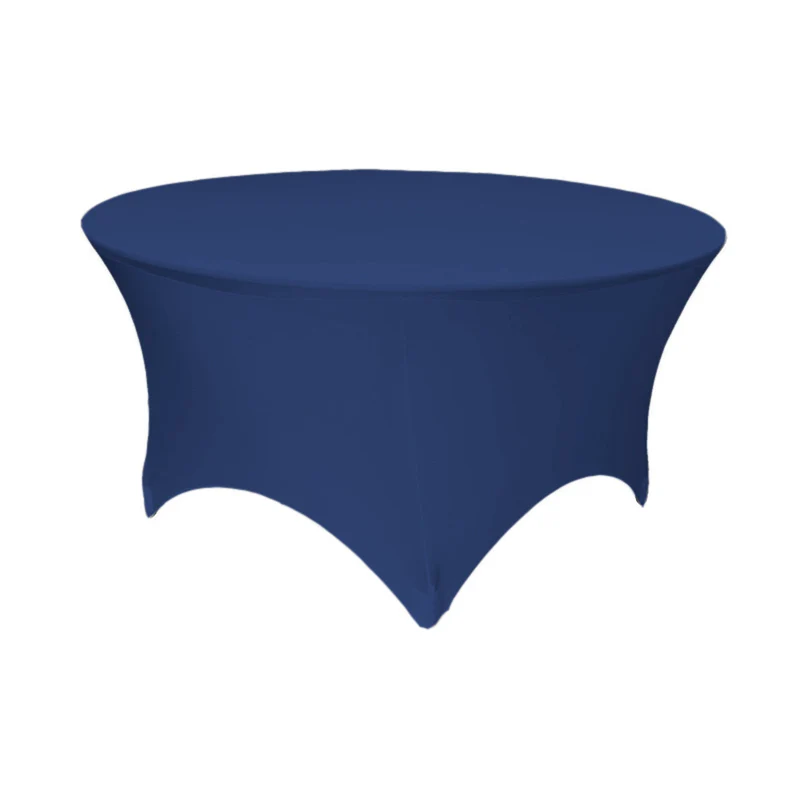 CLEARANCE Round Lycra Fitted Tablecloth - Navy (6ft)
