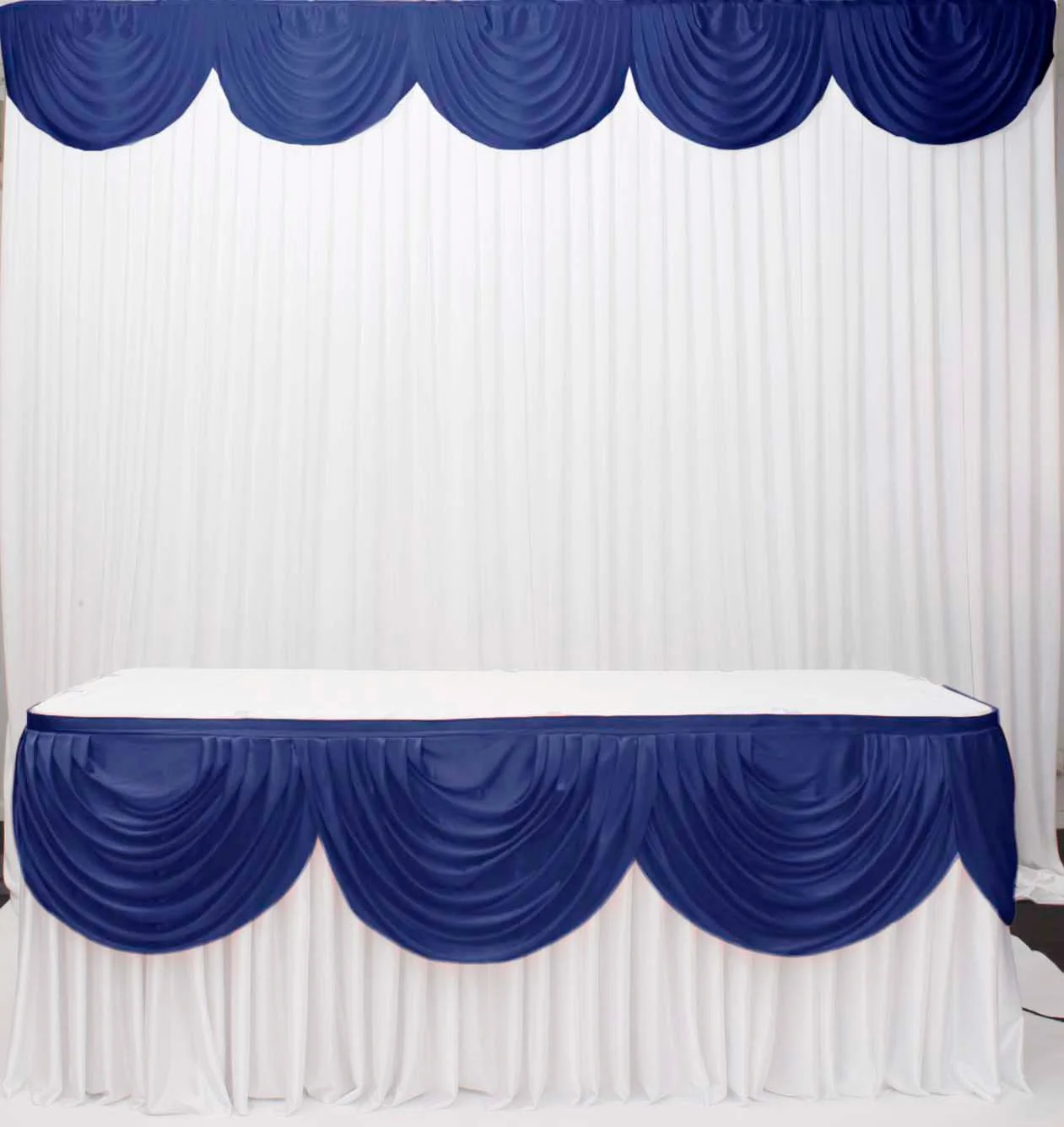 CLEARANCE Ice Silk Satin Swag - Navy Blue (3m)