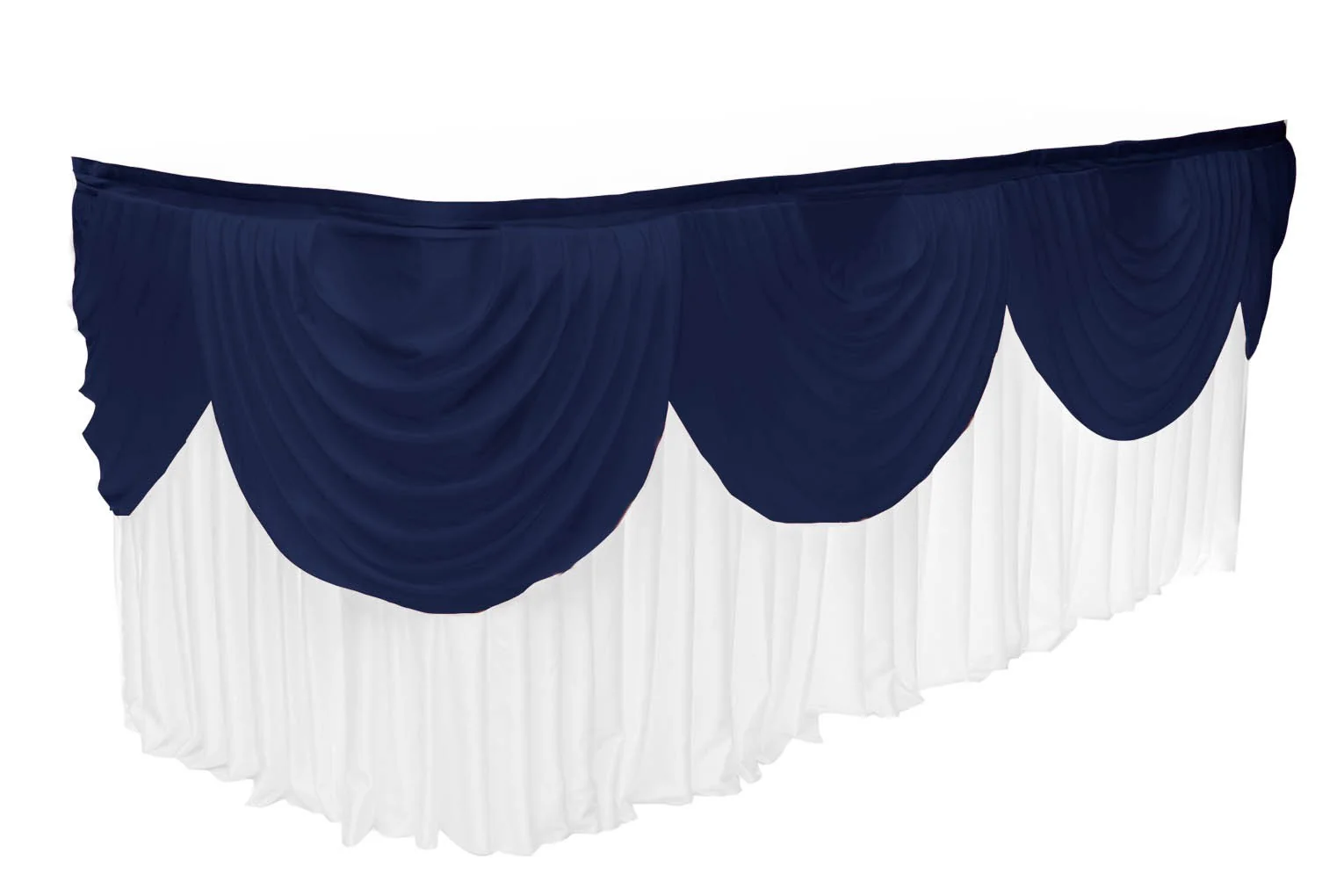 CLEARANCE Ice Silk Satin Swag - Navy Blue (3m) - Image 2