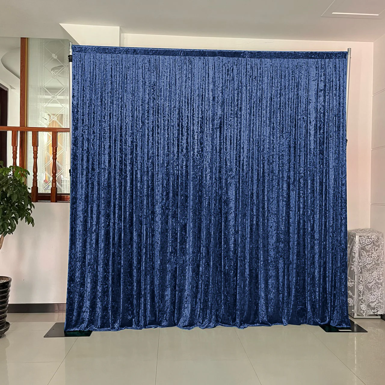 Velvet Backdrop Curtain - Navy (3x3m) - Image 5