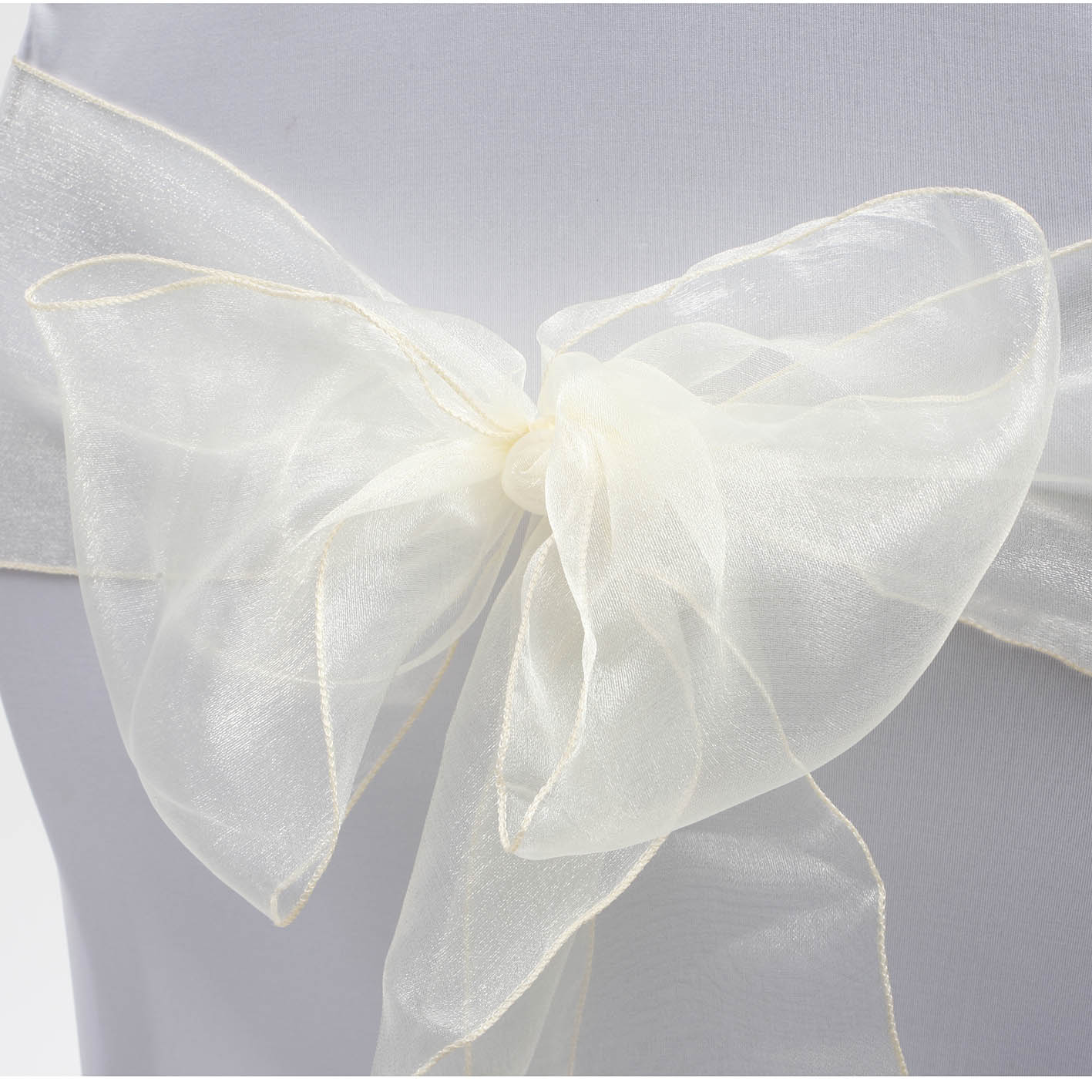 CLEARANCE Organza Chair Sashes - Ivory - Image 3