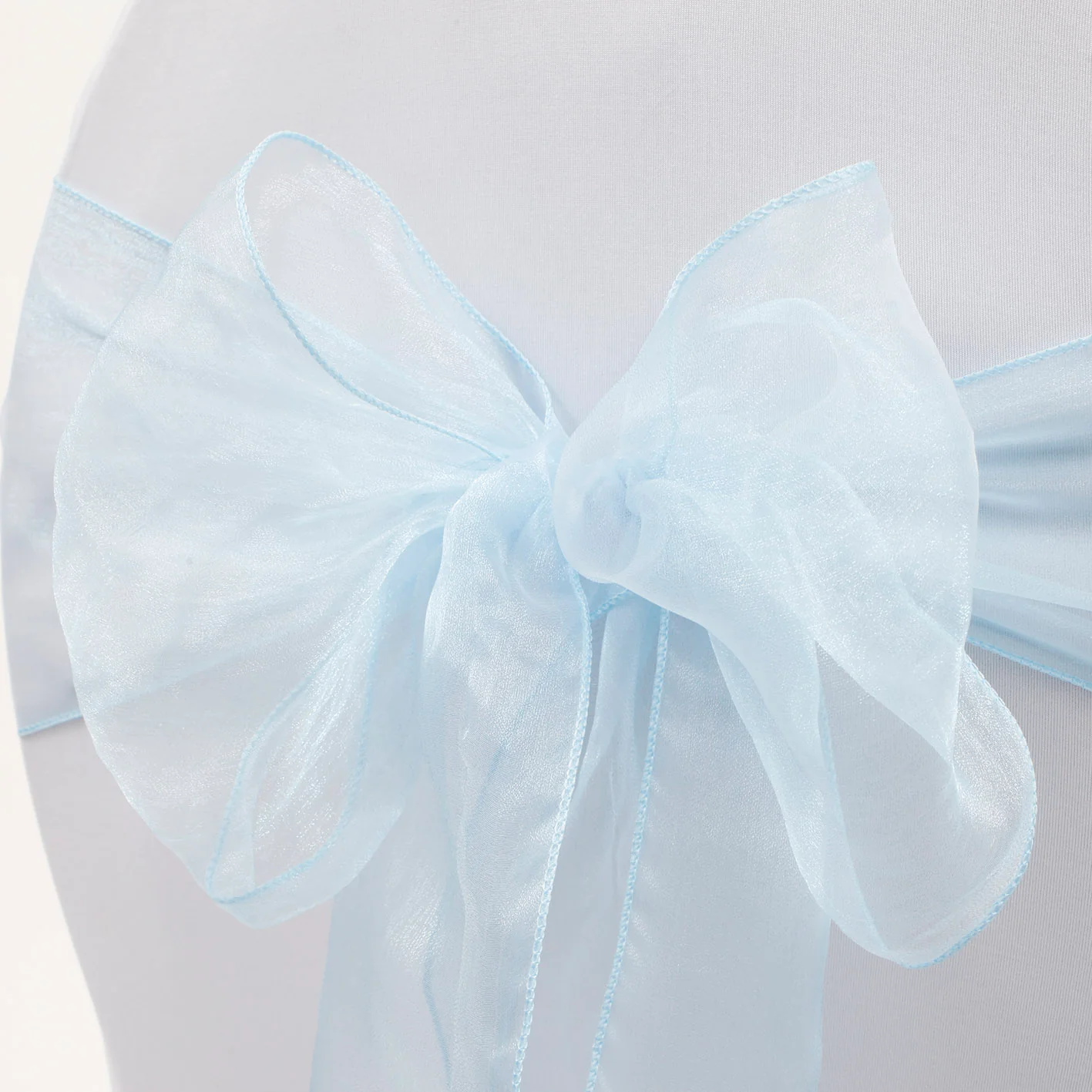 Organza Chair Sashes - Light Blue - Image 3