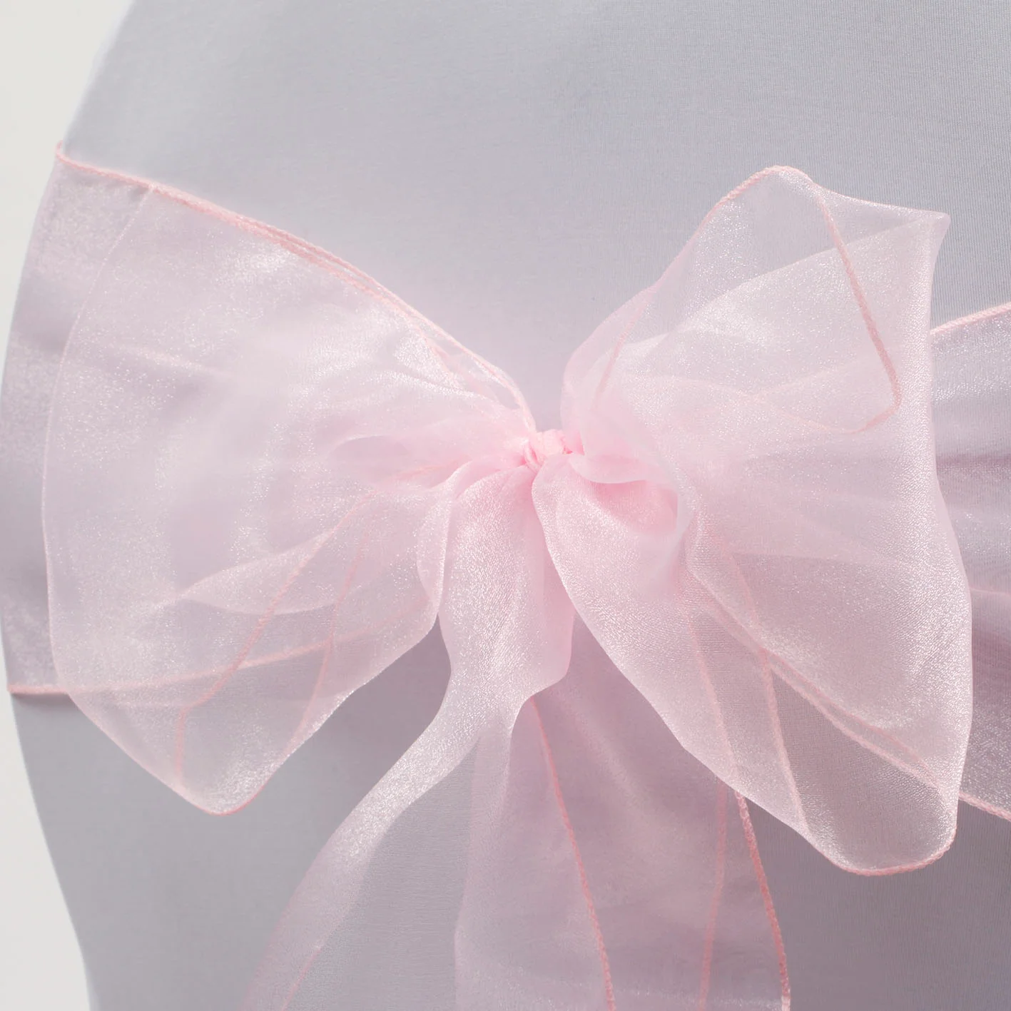 Organza Chair Sashes - Light Pink - Image 3