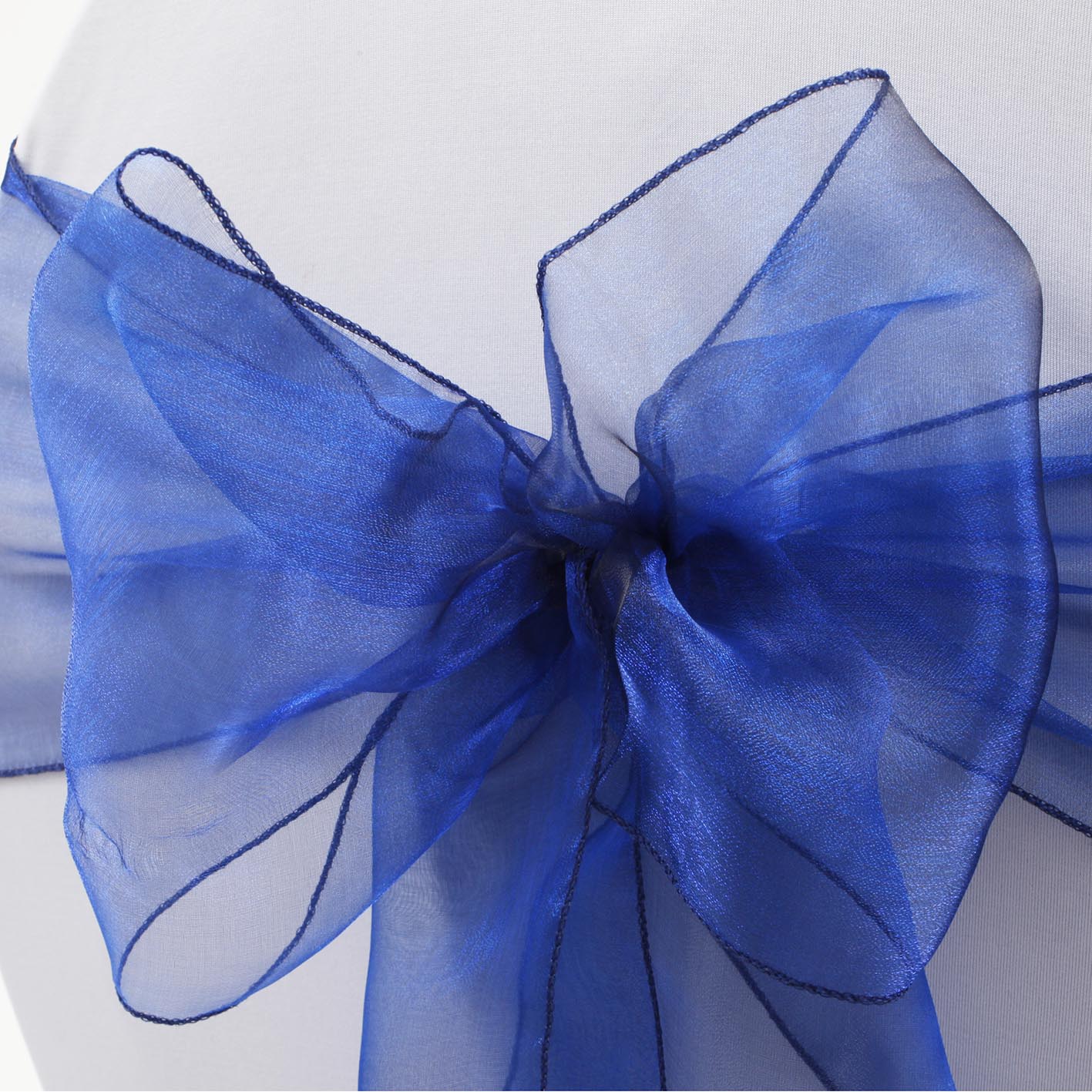 Organza Chair Sashes - Navy Blue - Image 3