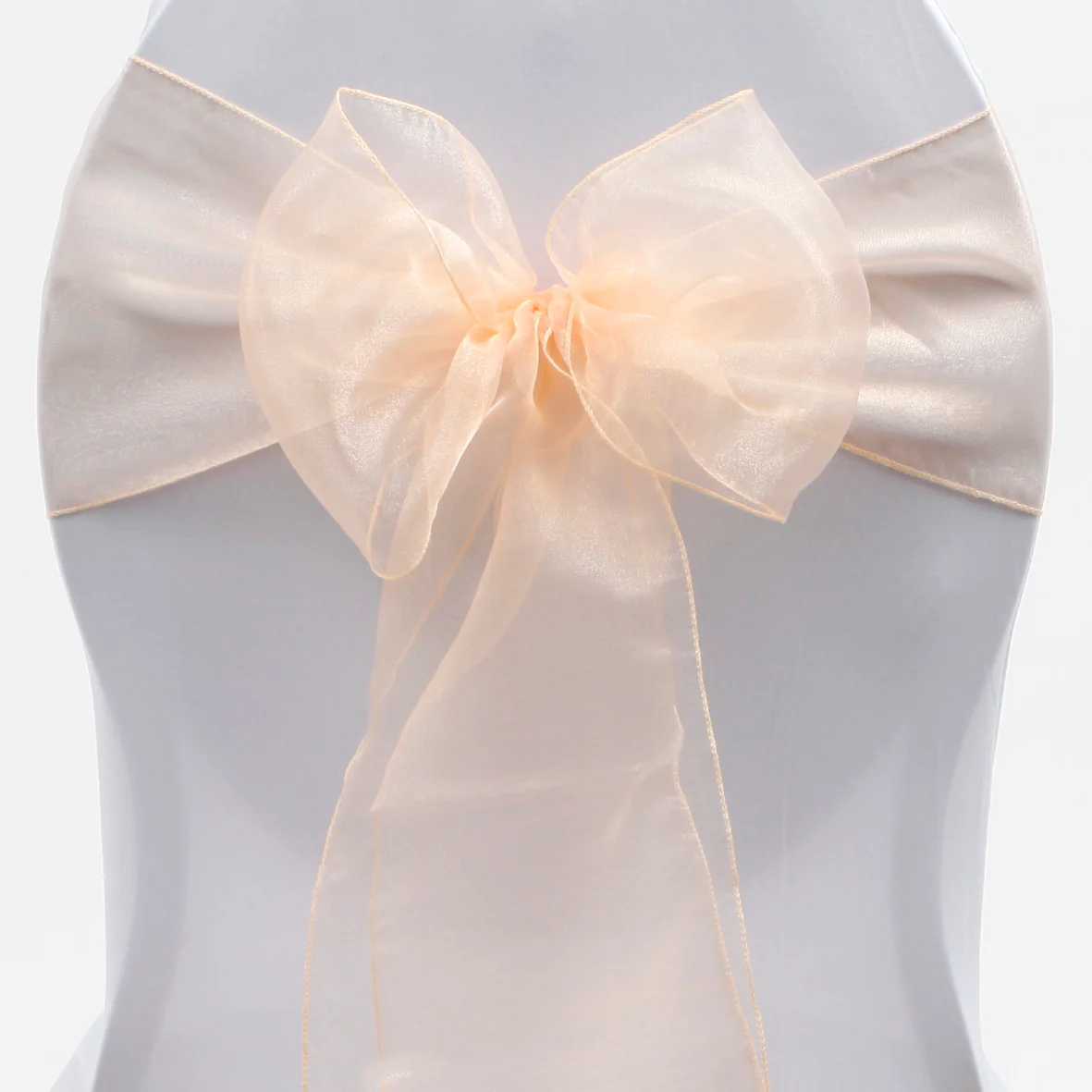 CLEARANCE Organza Chair Sashes - Peach
